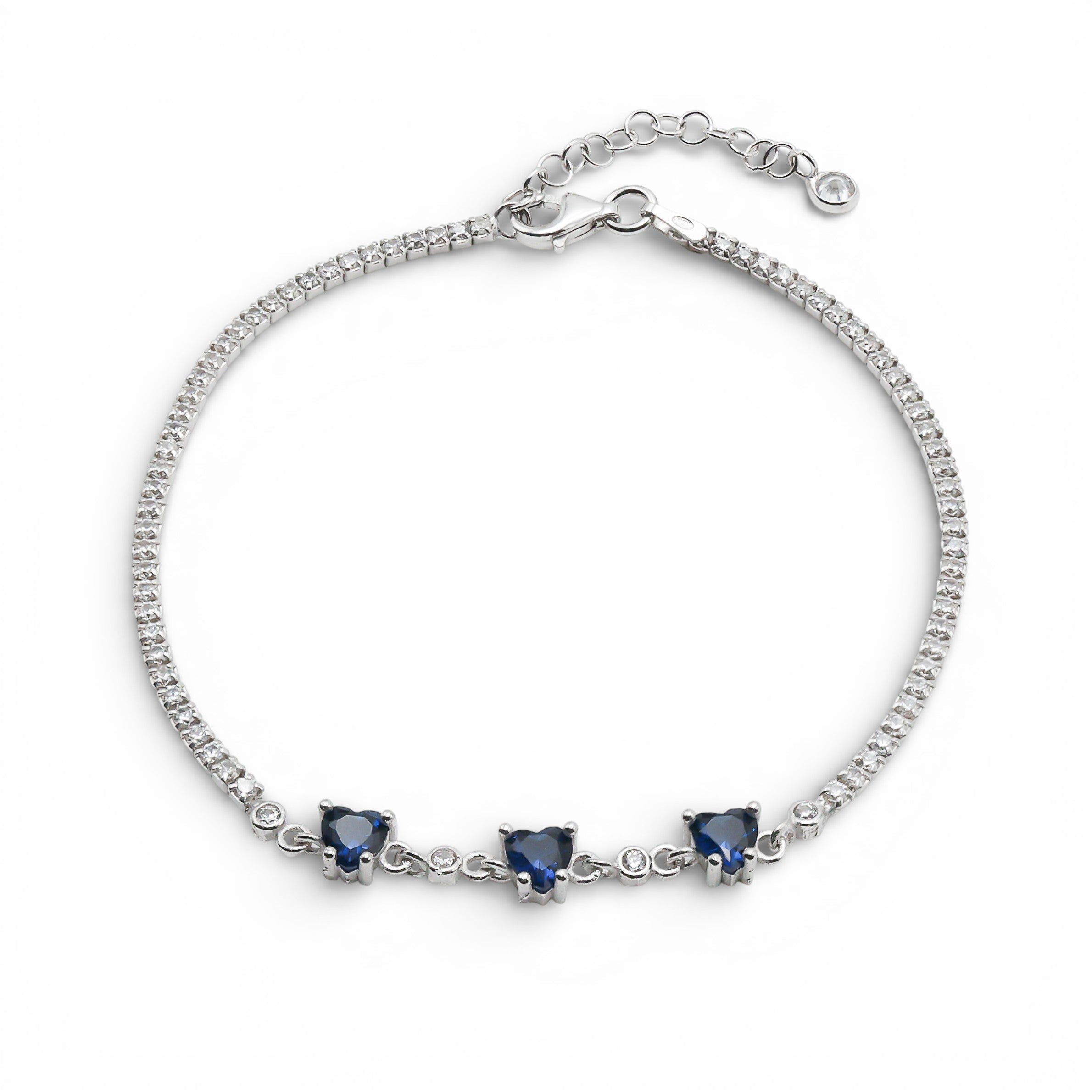 Bratara Tennis In Love Blue Argint