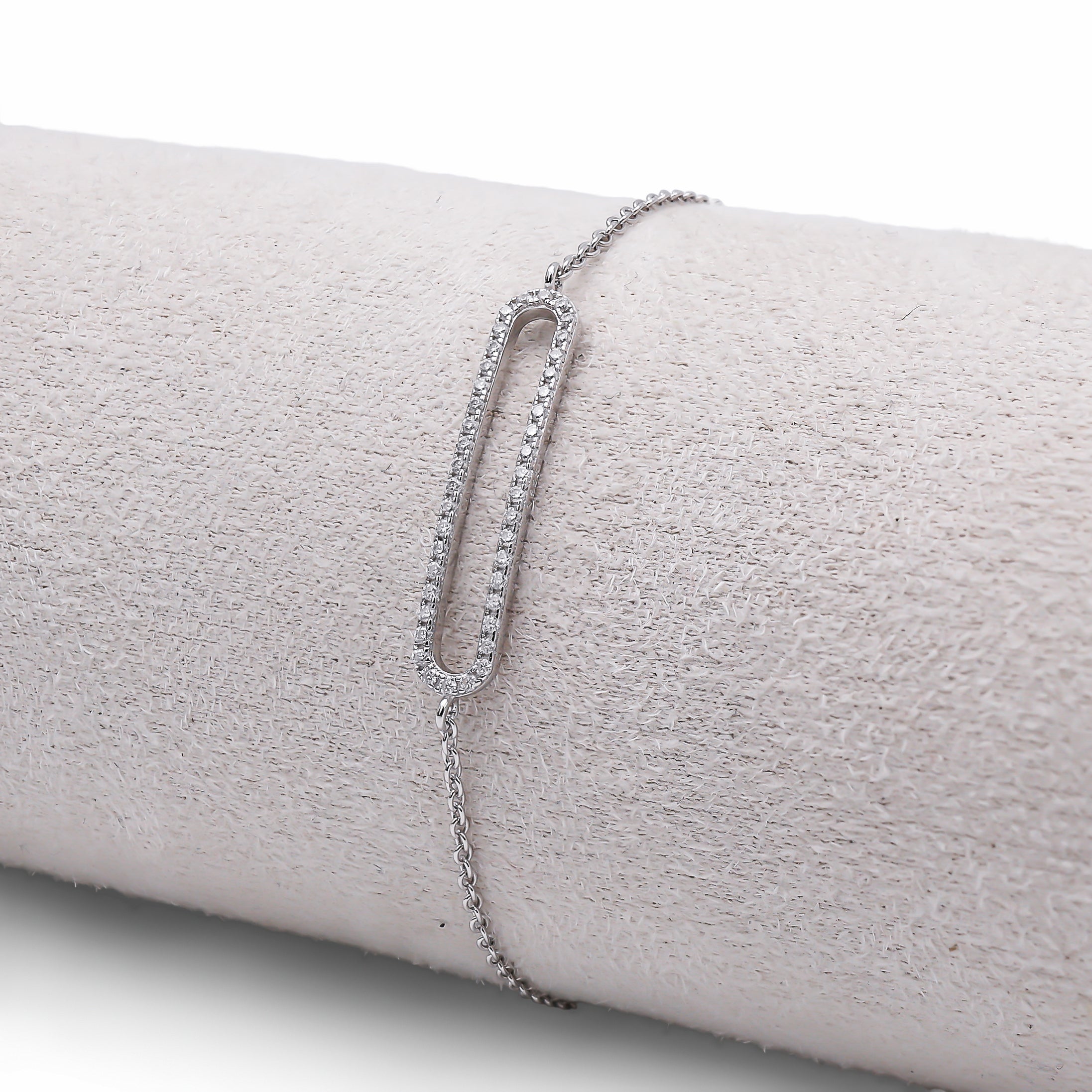 Brățara Moissanite Infinity Argint