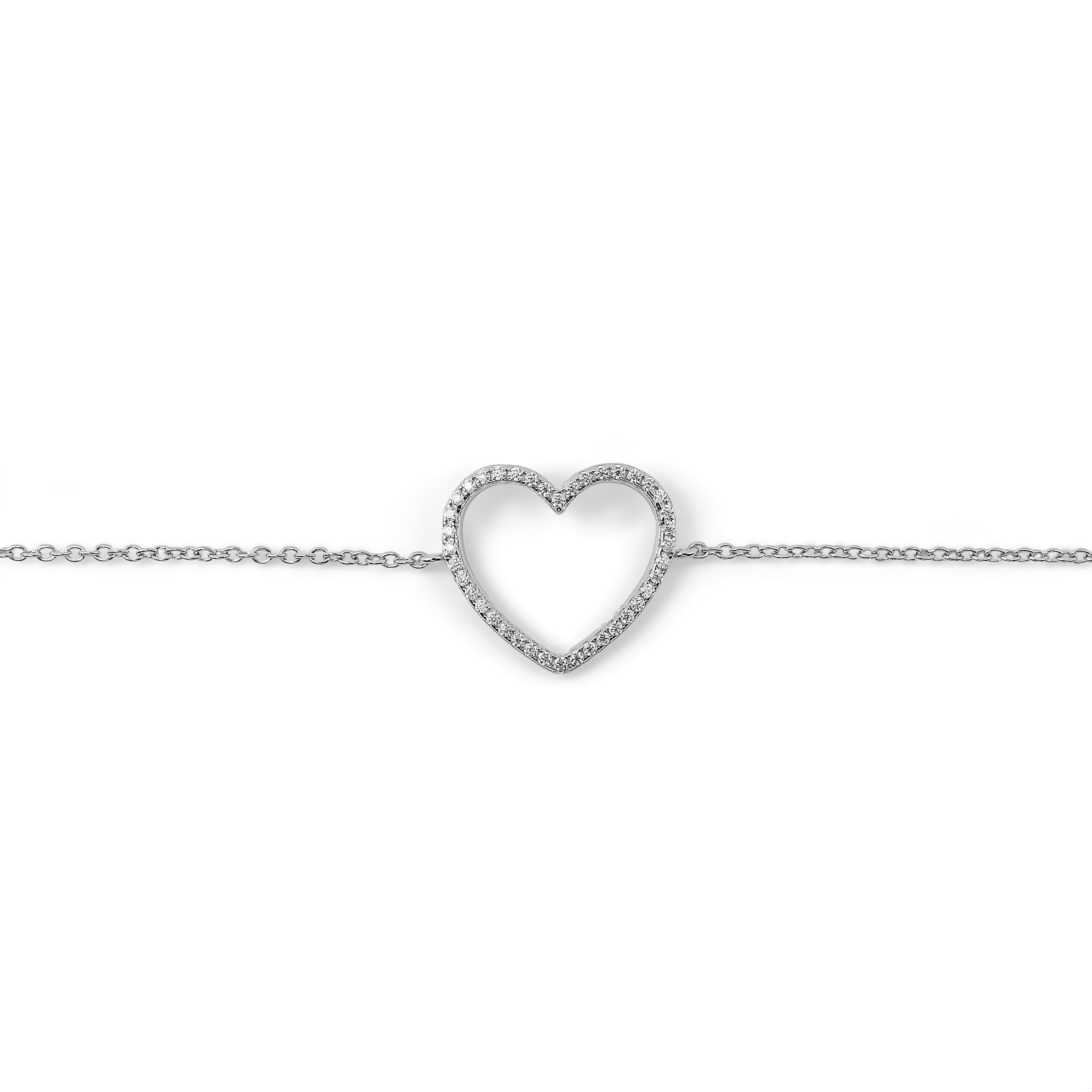 Brățară Moissanite Heart Argint