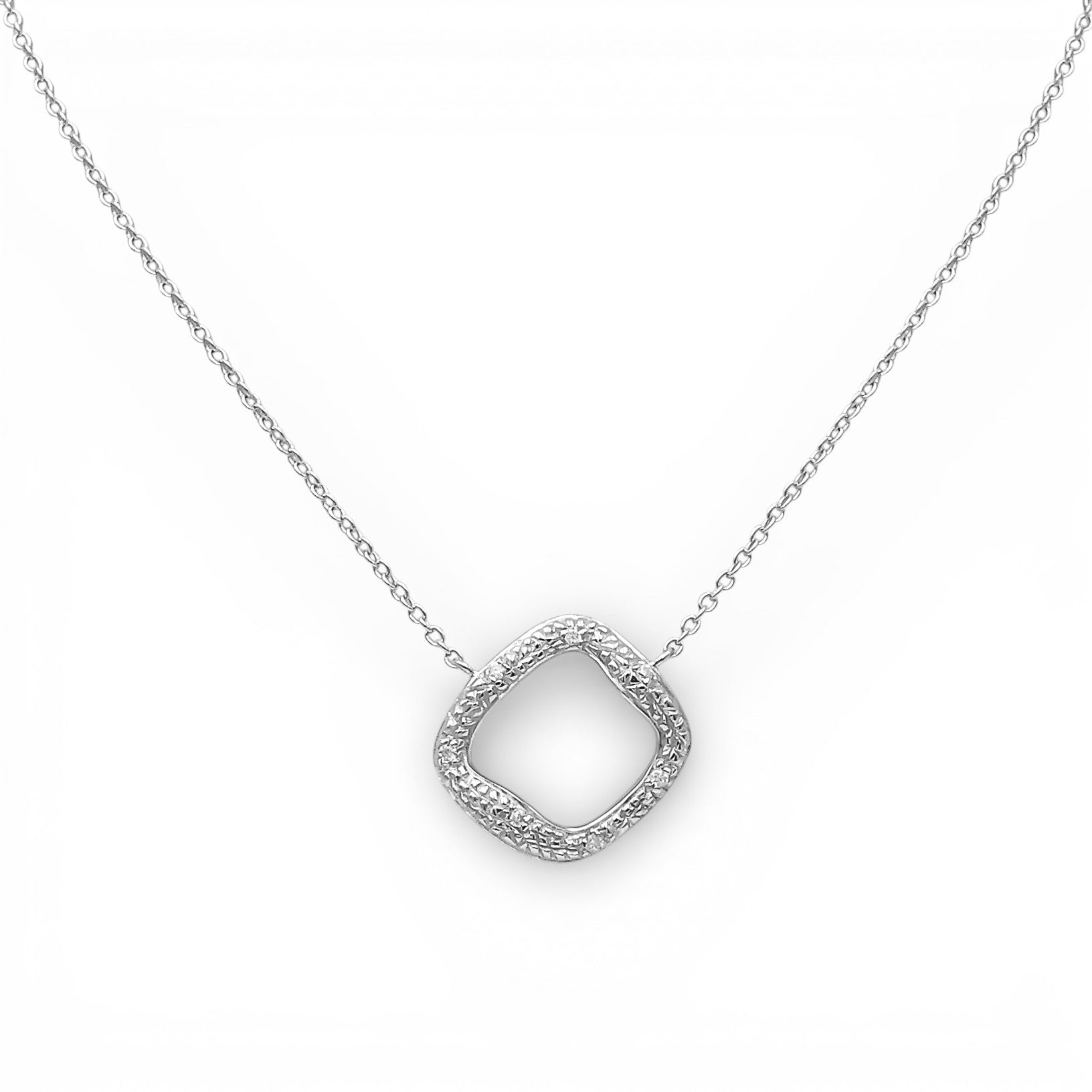 Colier Moissanite Shine Loop Argint