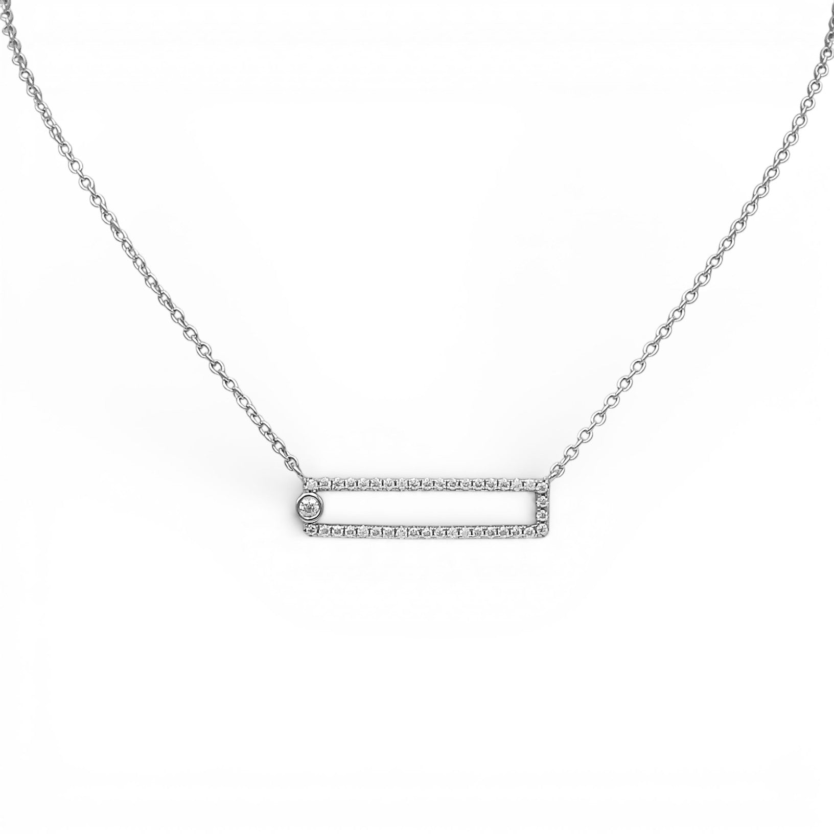 Colier Moissanite Argint