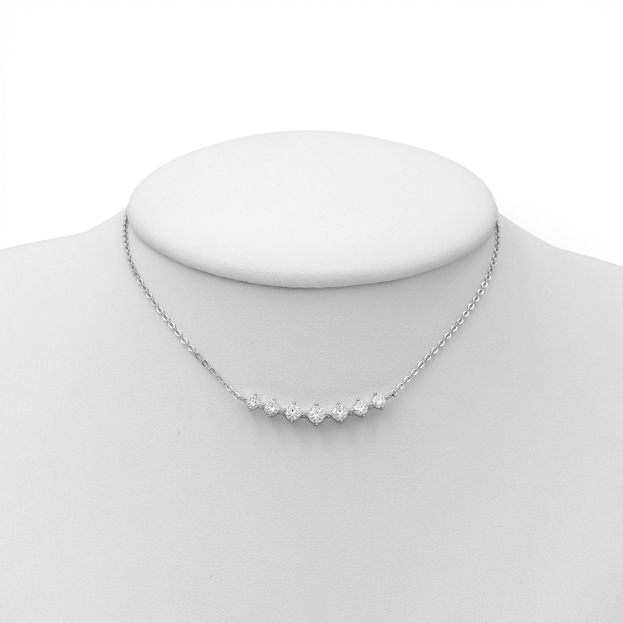 Colier Moissanite Line Argint