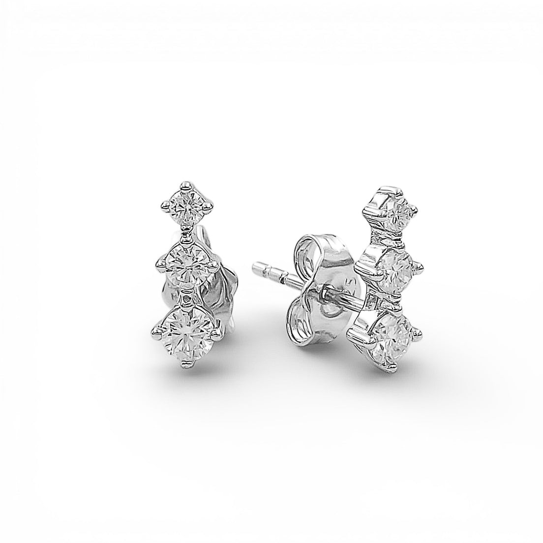 Cercei Moissanite Argint