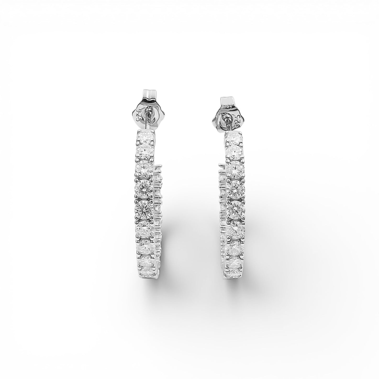 Cercei Moissanite Argint