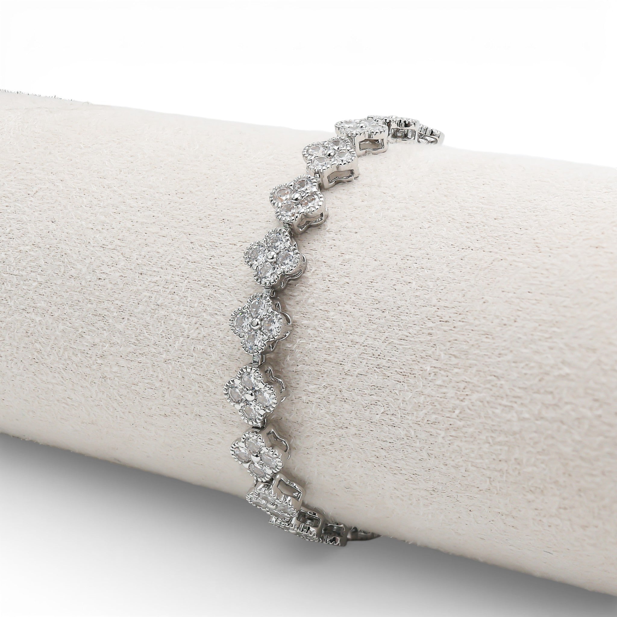 Brățară Tennis Trifoi Placată cu Aur