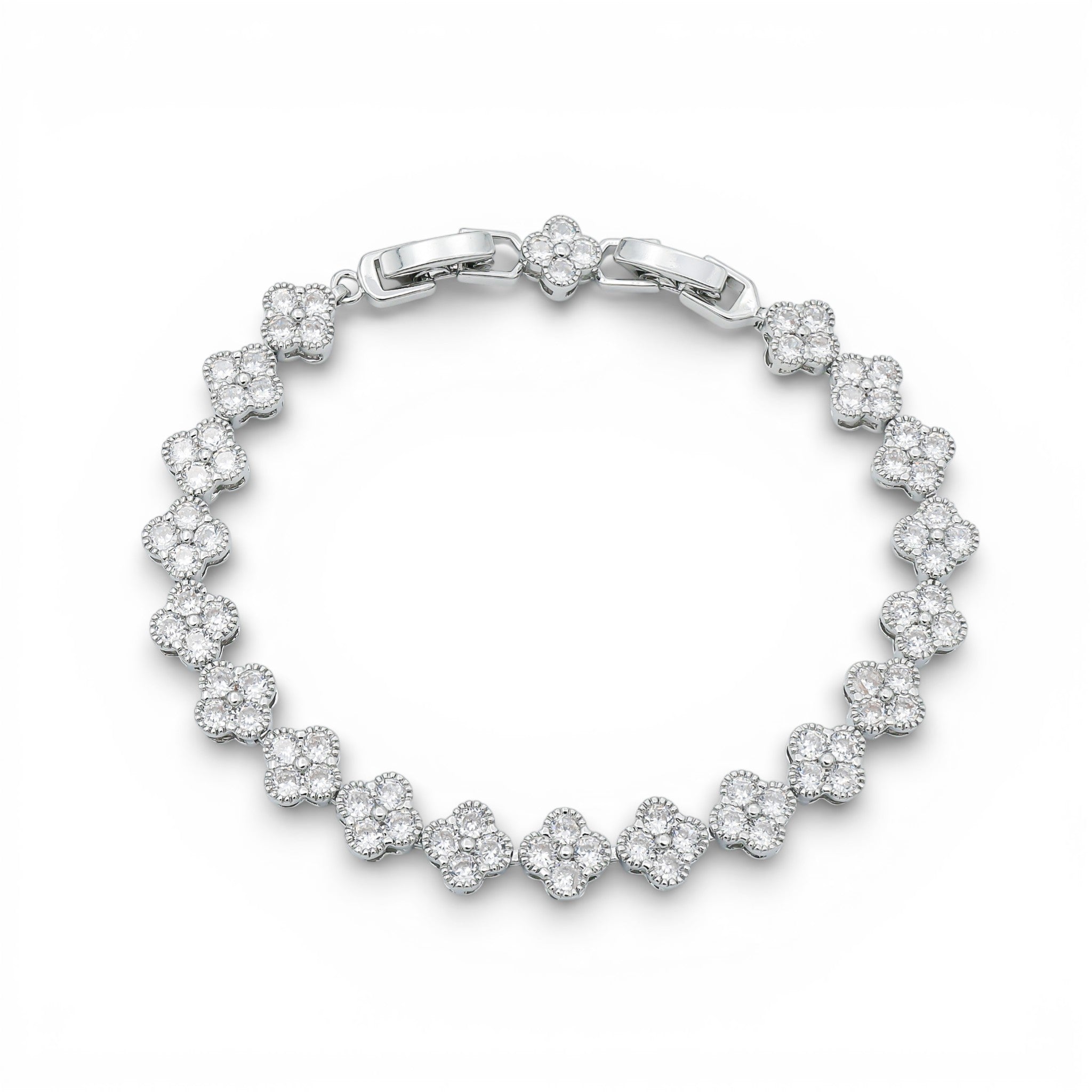 Brățară Tennis Trifoi Placată cu Aur