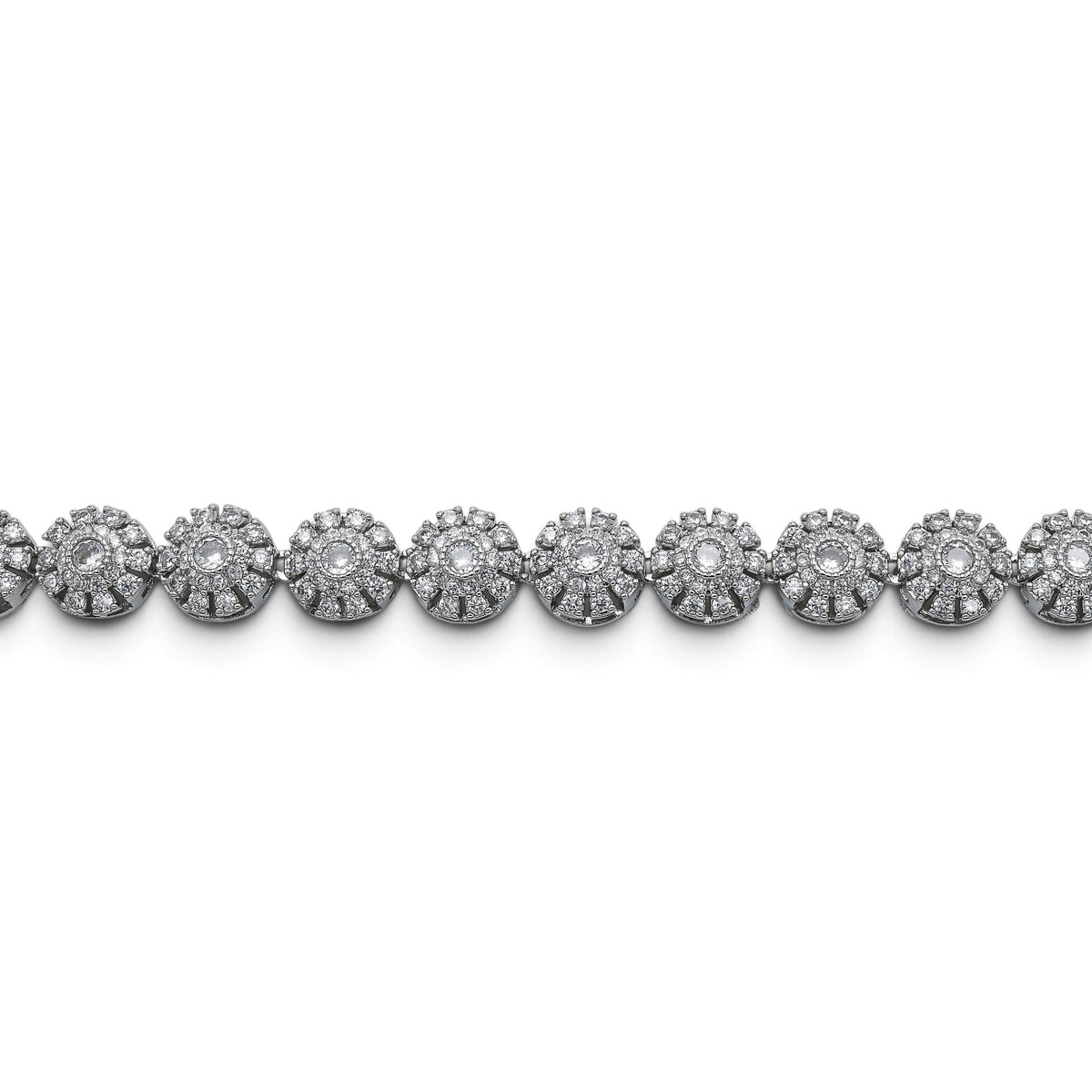 Bratara Ice Stones Silver Placată cu Aur Alb