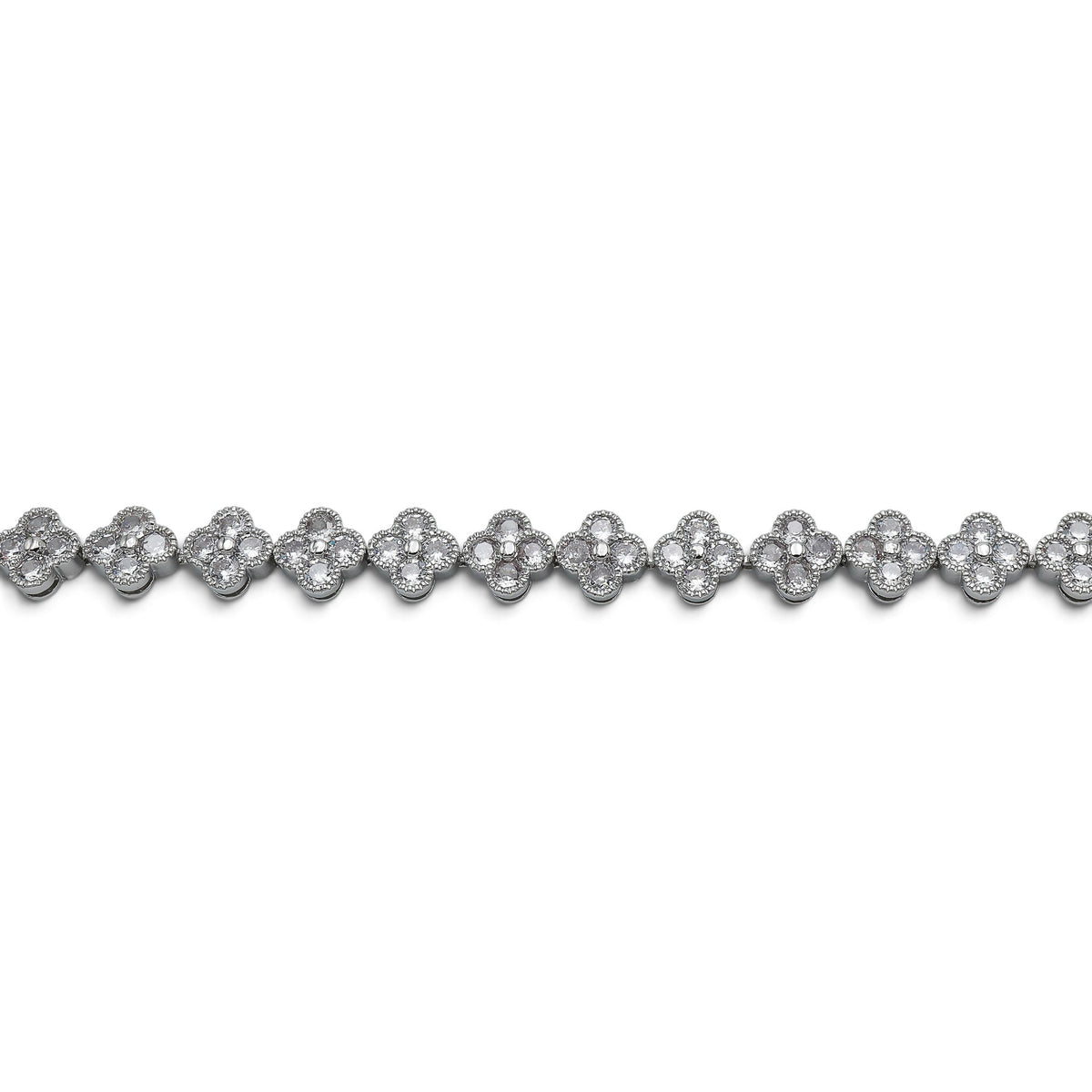 Bratara Mini Lucky Silver Placată cu Aur Alb