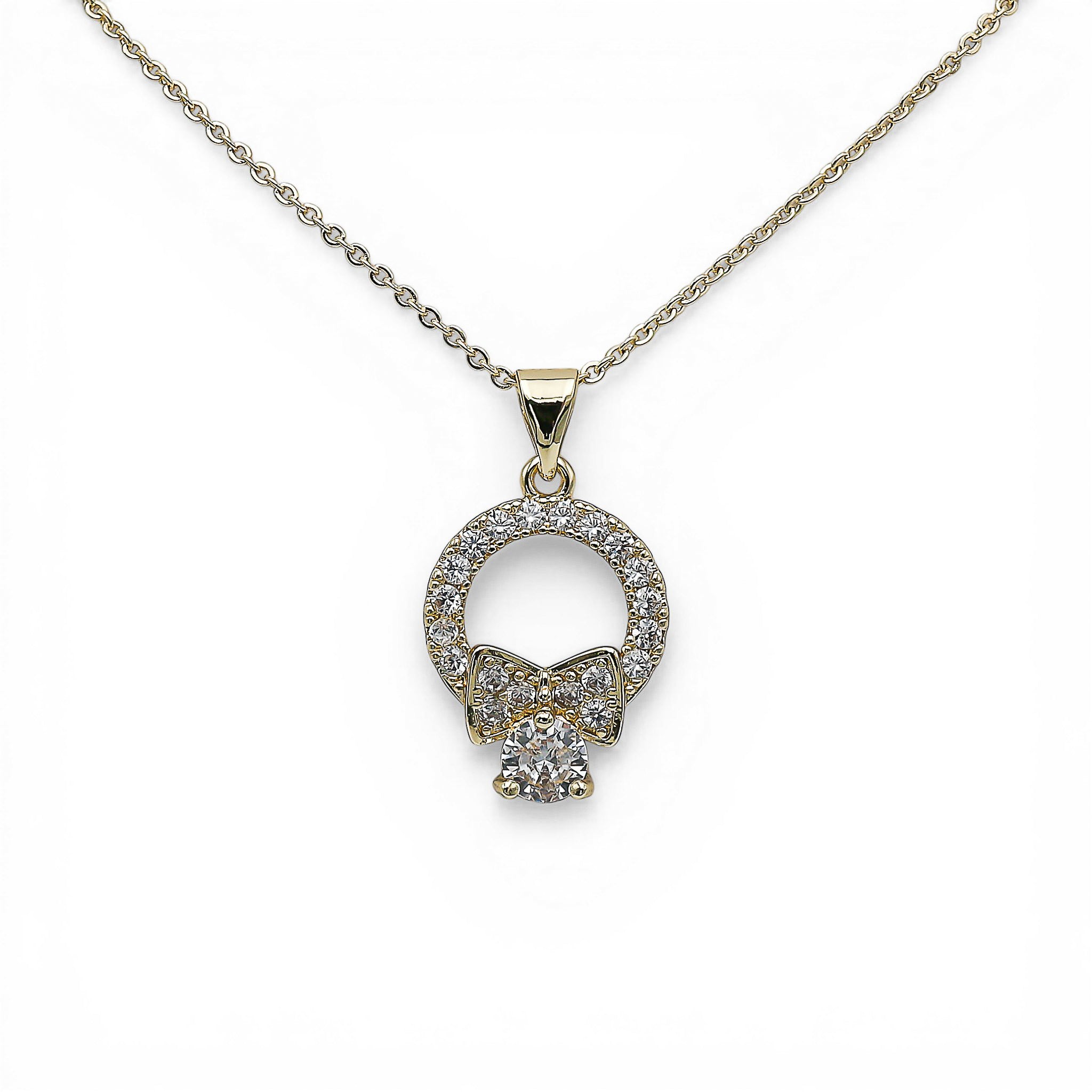 Colier Bow Placat cu Aur