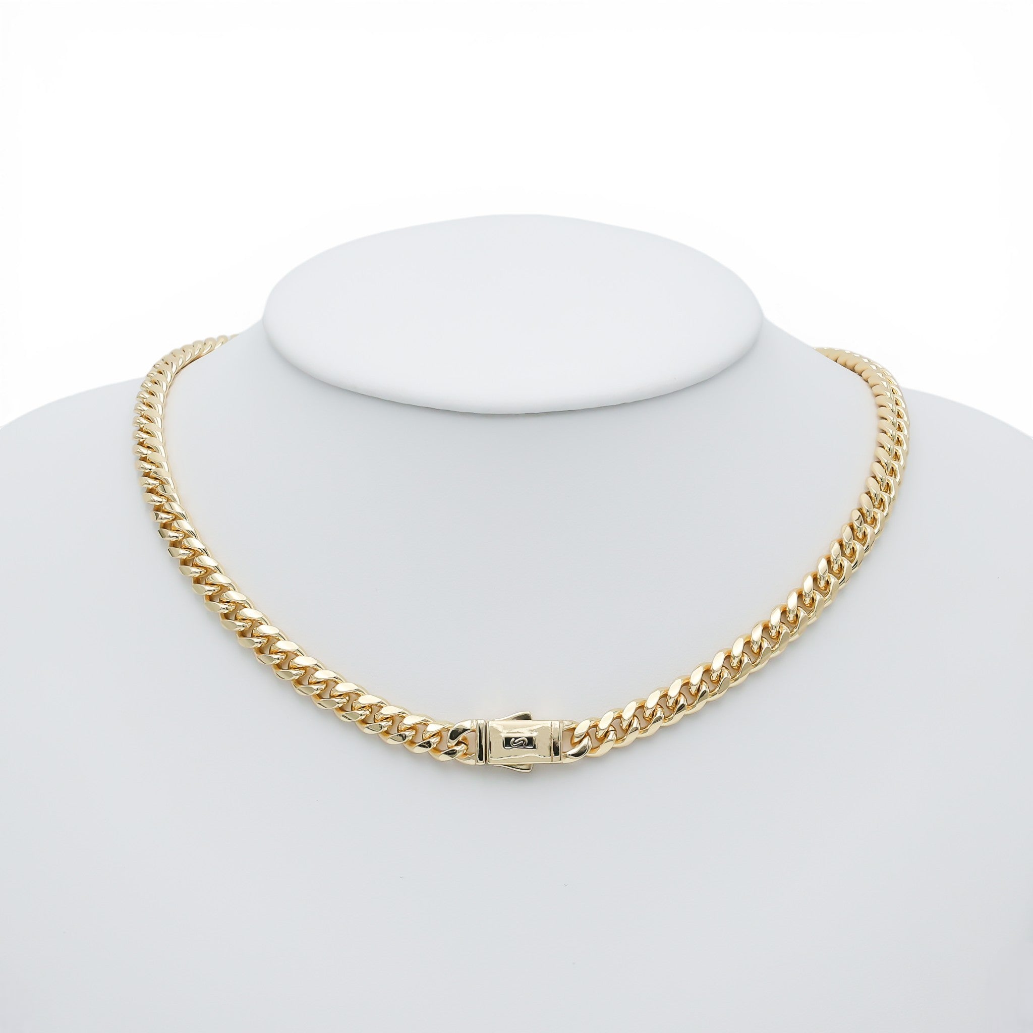 Colier Cuban Monaco No Stones 6mm Placat cu Aur