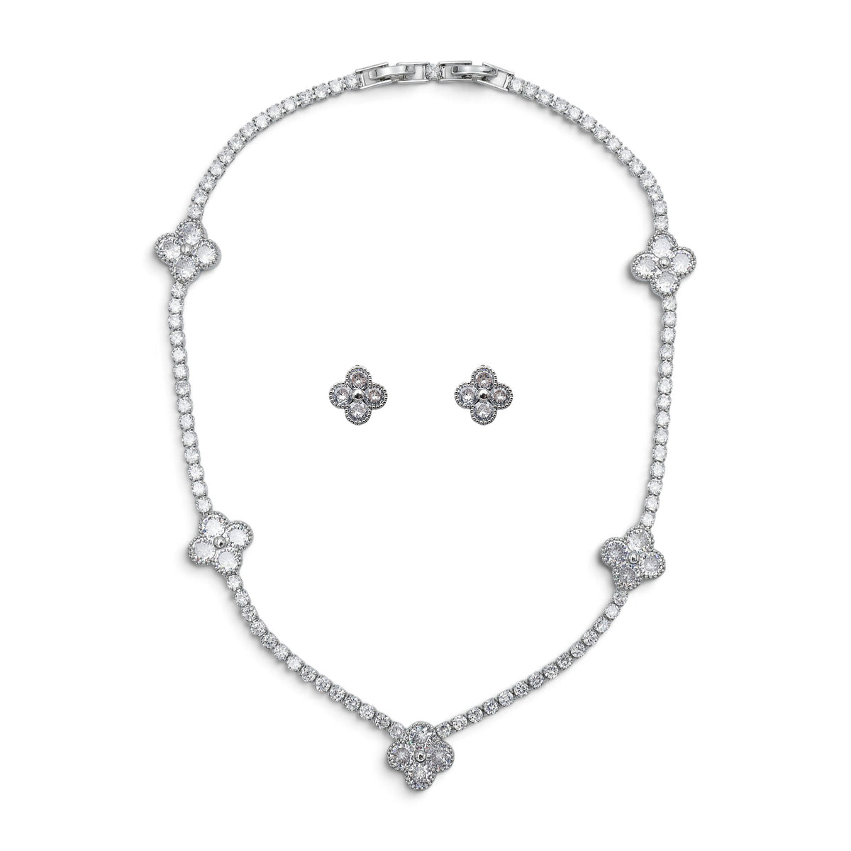 Colier Lucky Silver+cercei cadou