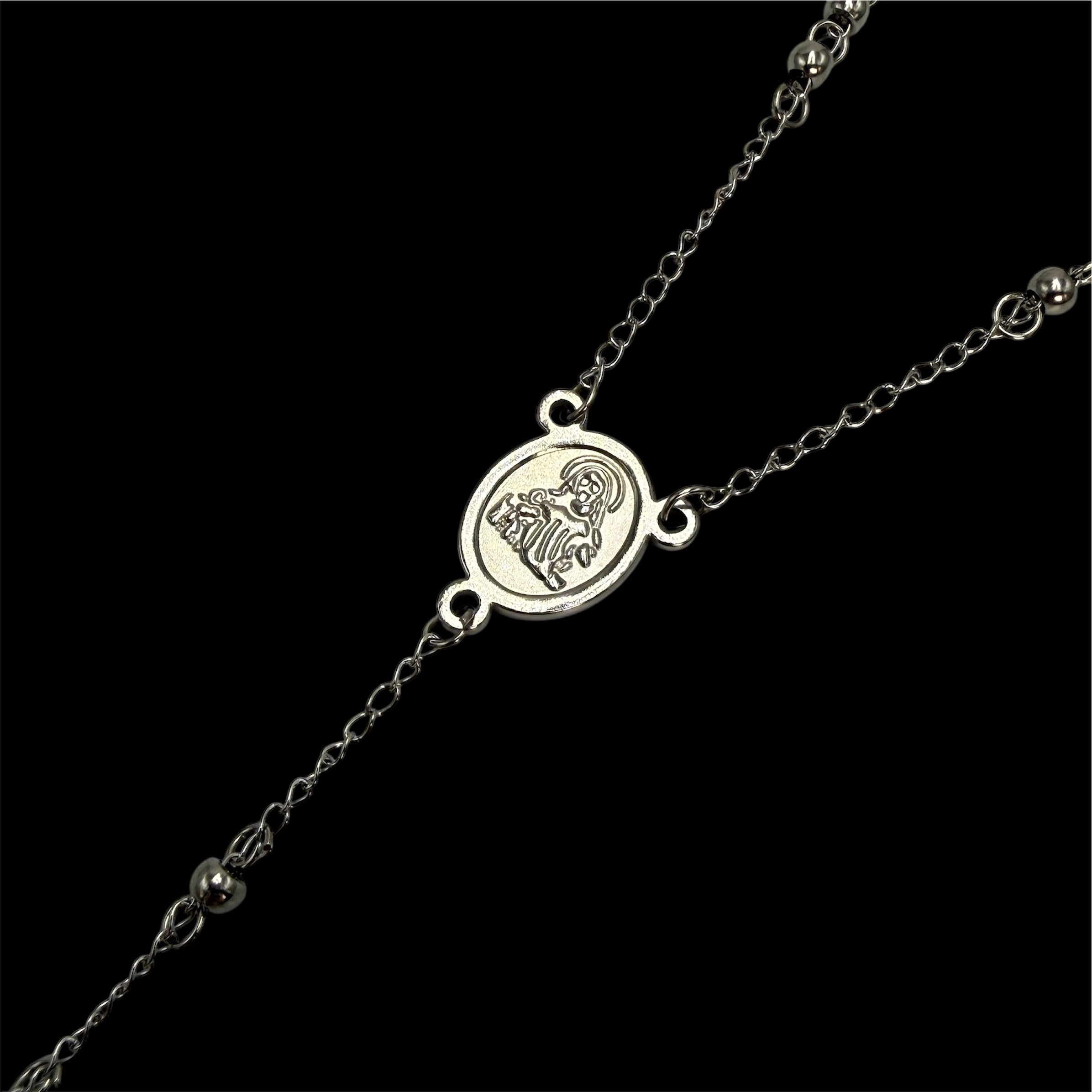 Colier Rozariu God Love Silver Placat cu Aur