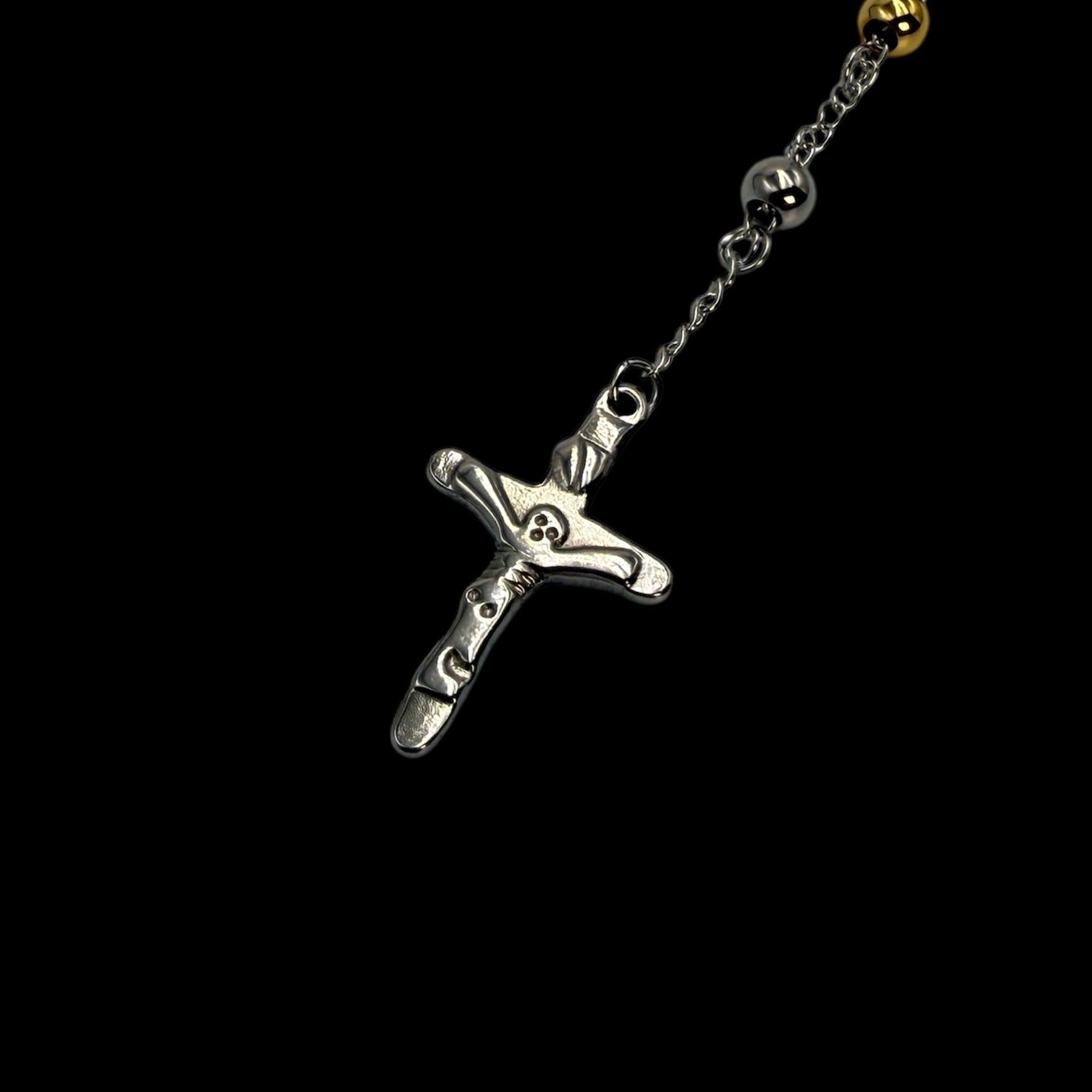 Colier Rozariu God Double de Inox Placat cu Aur