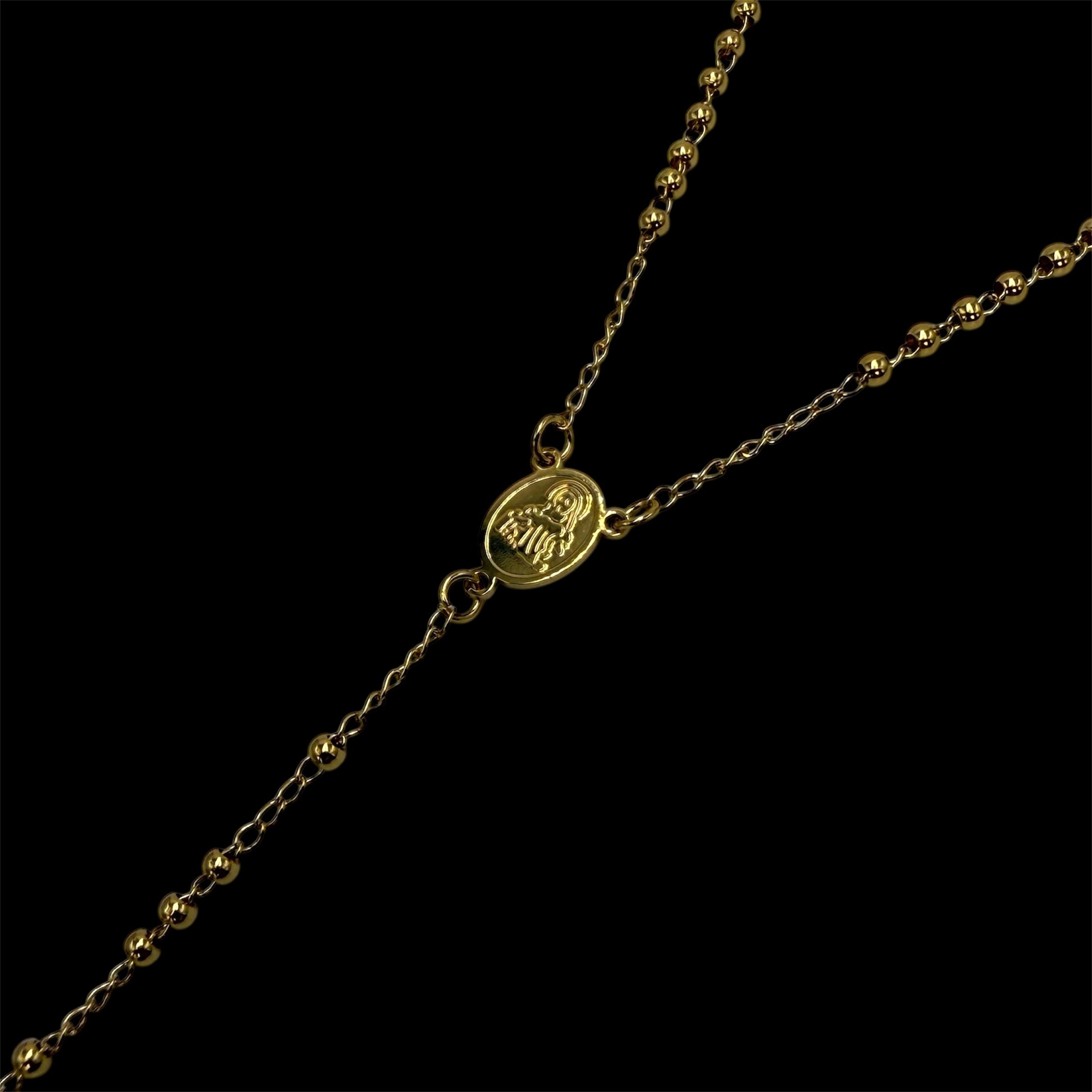 Colier Rozariu Simple Placat cu Aur