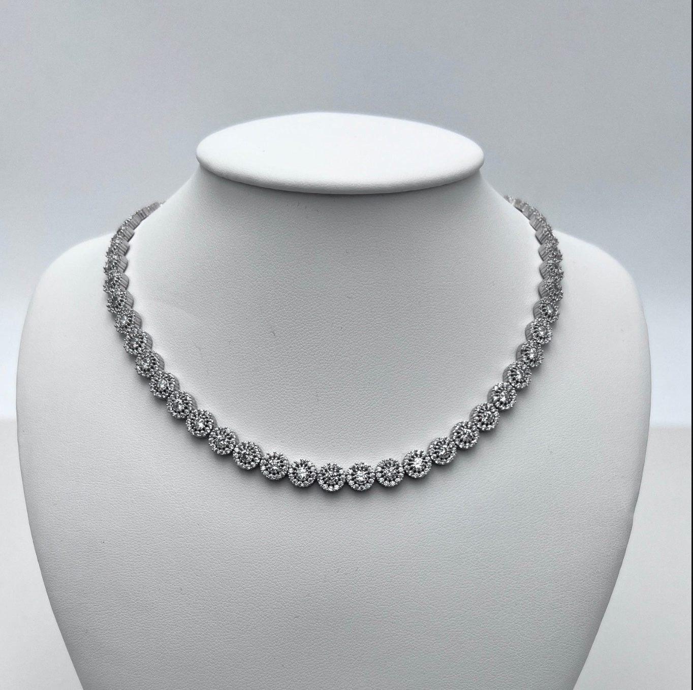 Set Ice Concept Exclusive Tennis Argint Brățară+Colier