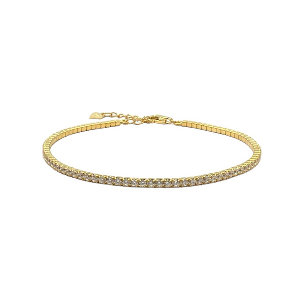 Brățară Tennis Placată cu Aur 24K Argint 1.5mm