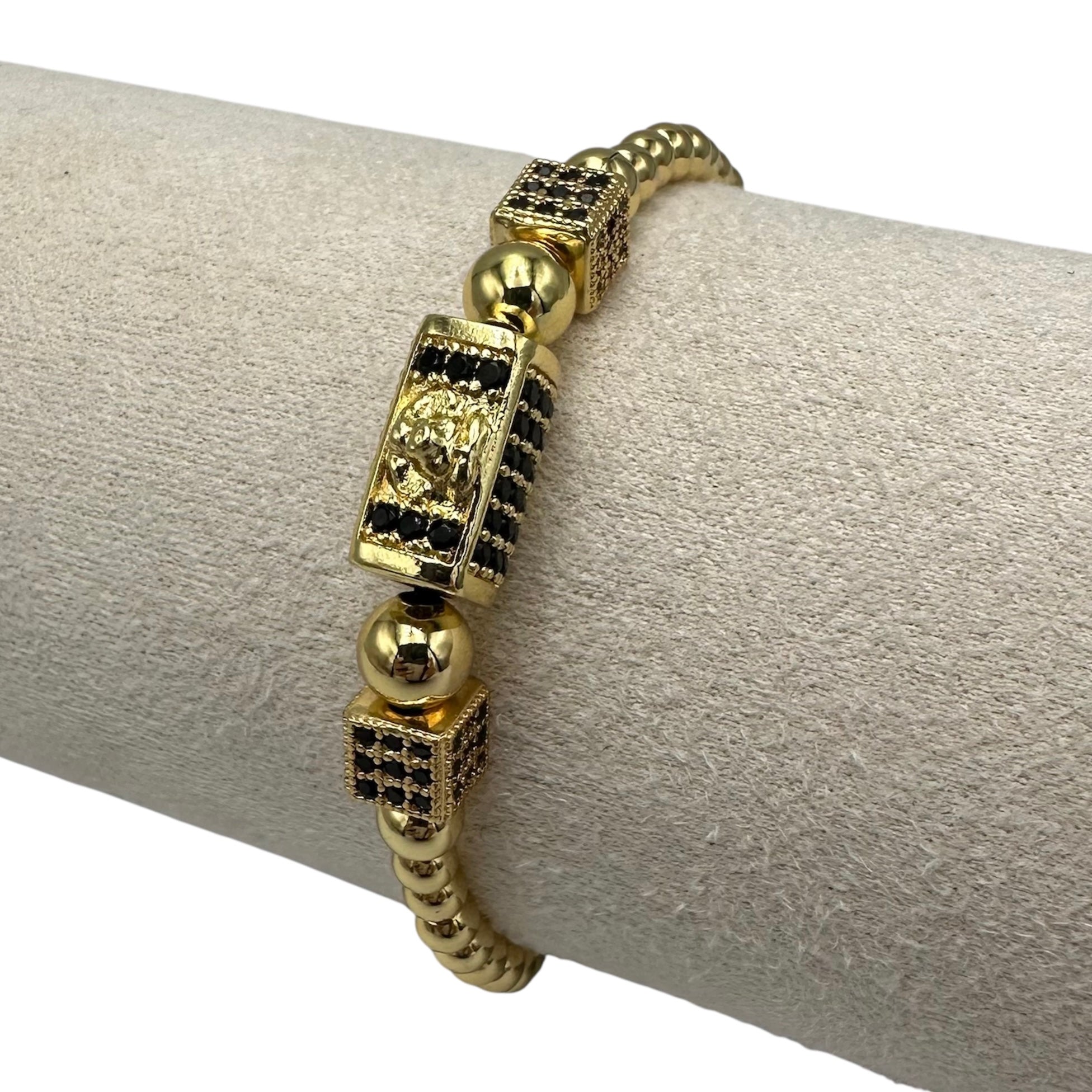 Brățară Reglabilă Medusa Placată cu Aur