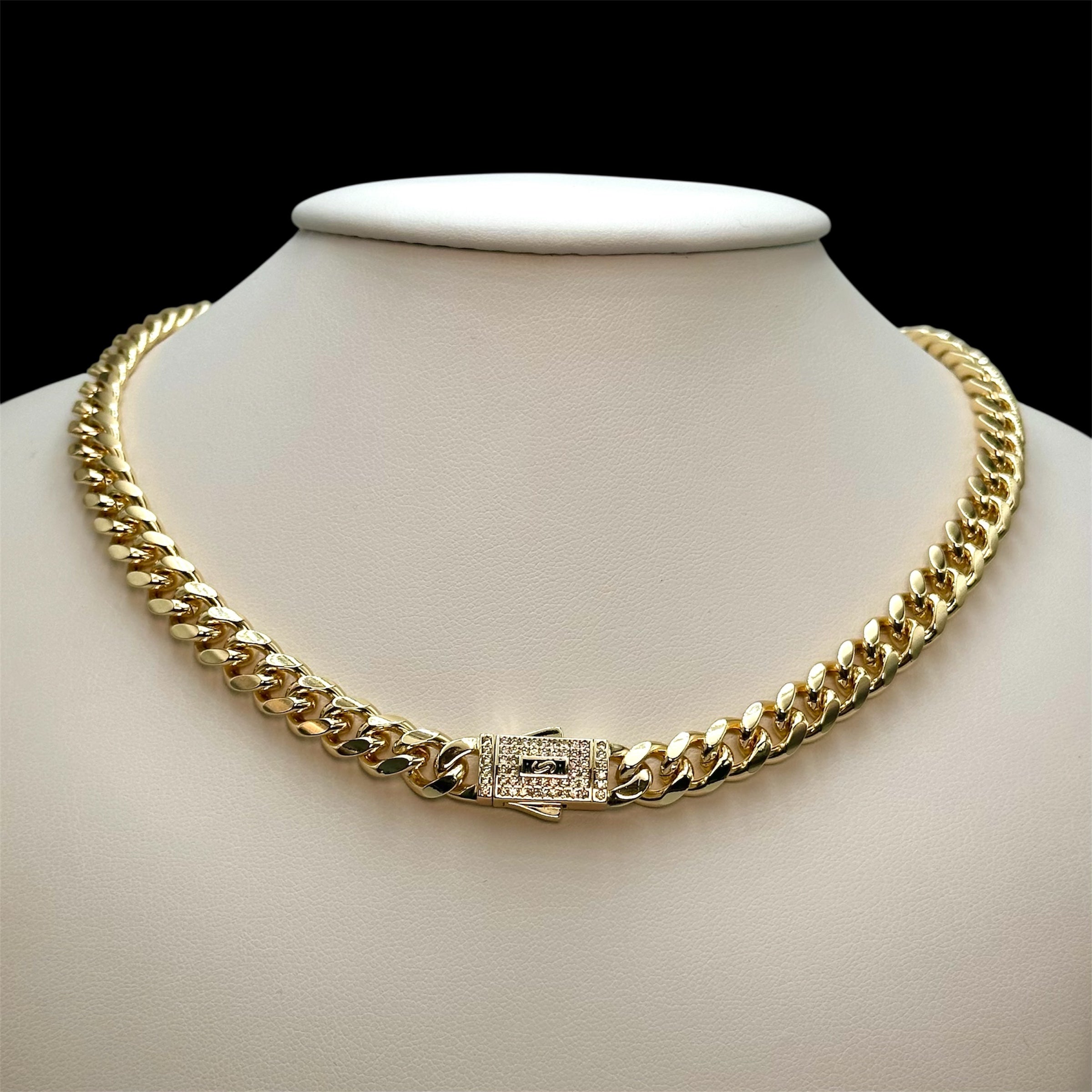 Colier Cuban Monaco 6mm Placat cu Aur