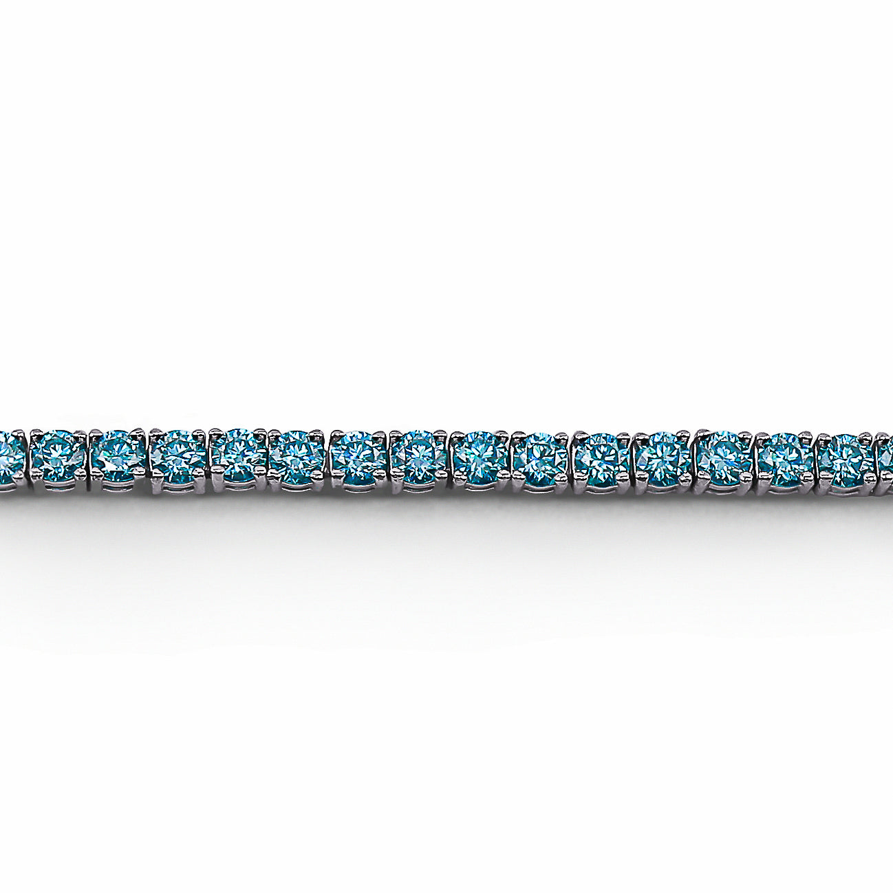 Brățara Tennis 2.5mm Moissanite Regal Blue Argint