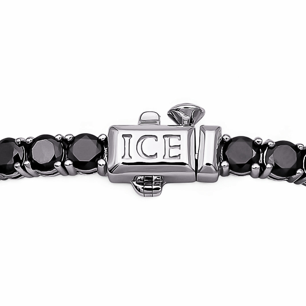 Brățara Tennis 3.5mm Moissanite Black Argint