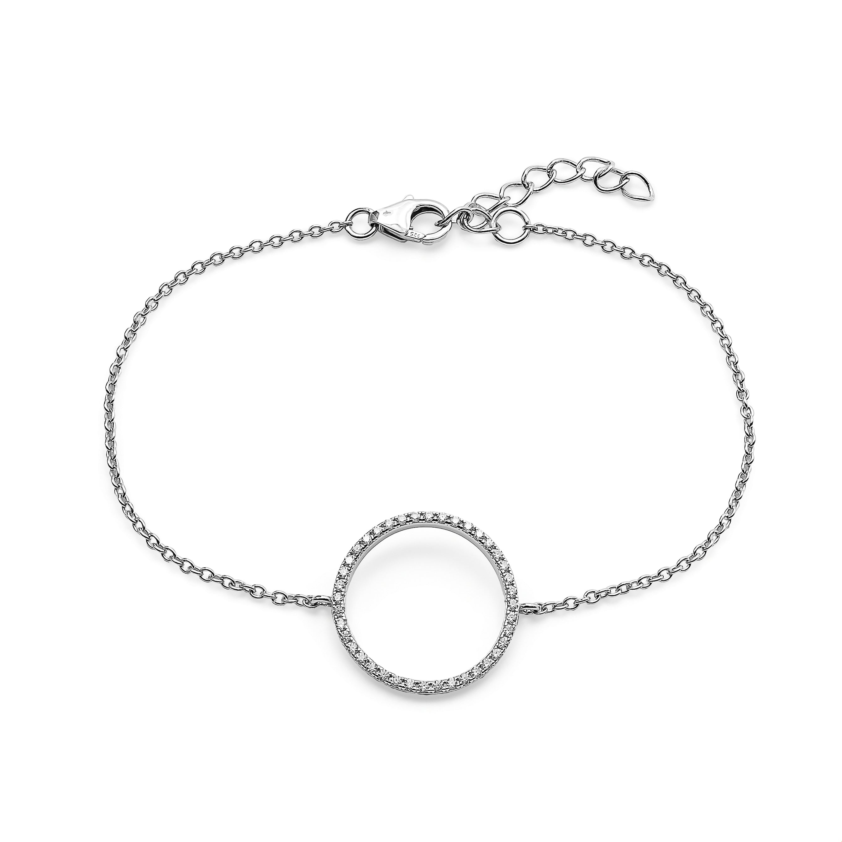 Brățara Moissanite Circle Argint