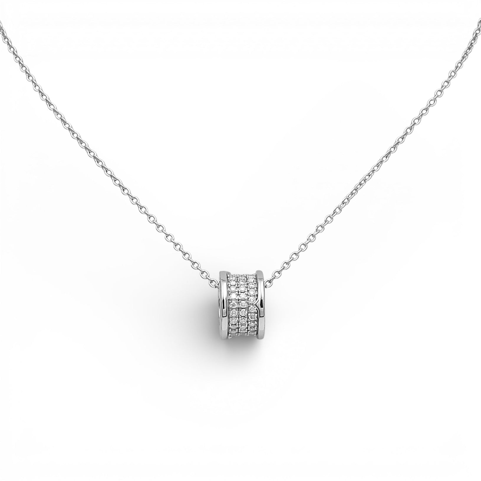 Colier Moissanite Ring Argint