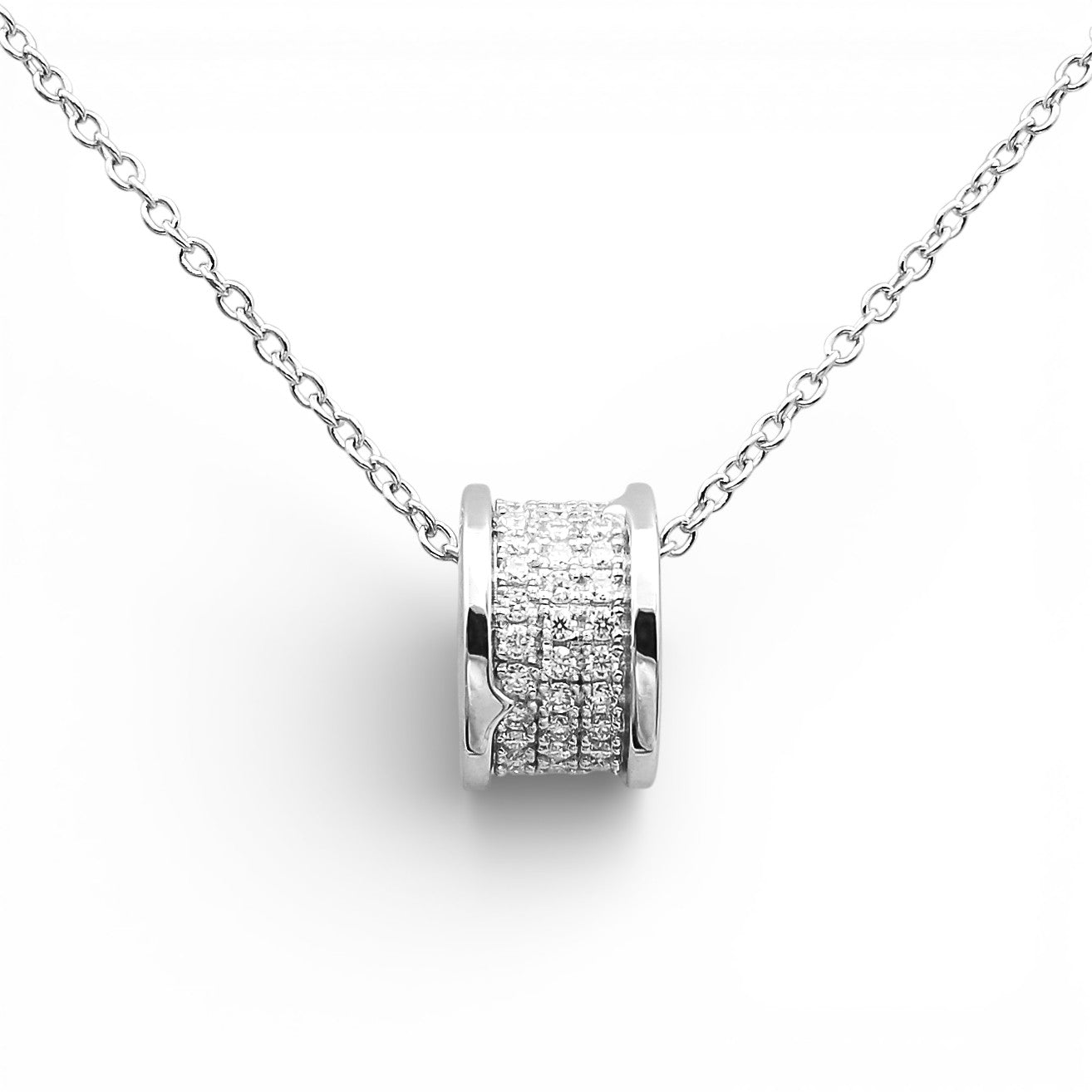 Colier Moissanite Ring Argint