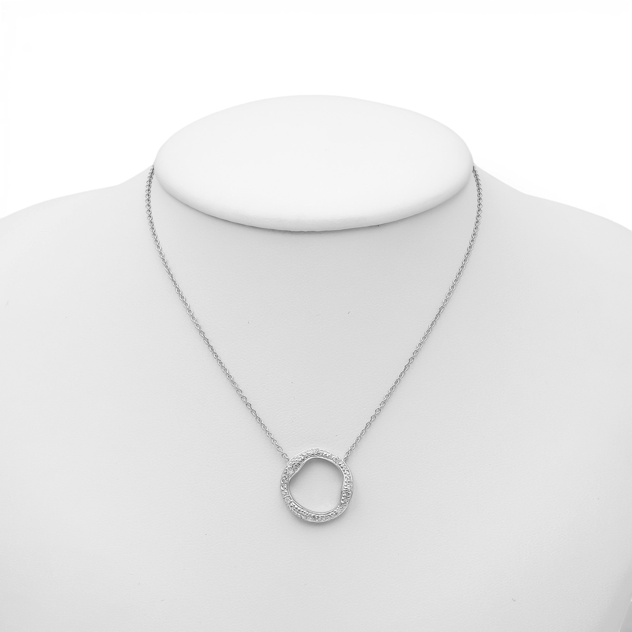 Colier Moissanite Loop Argint