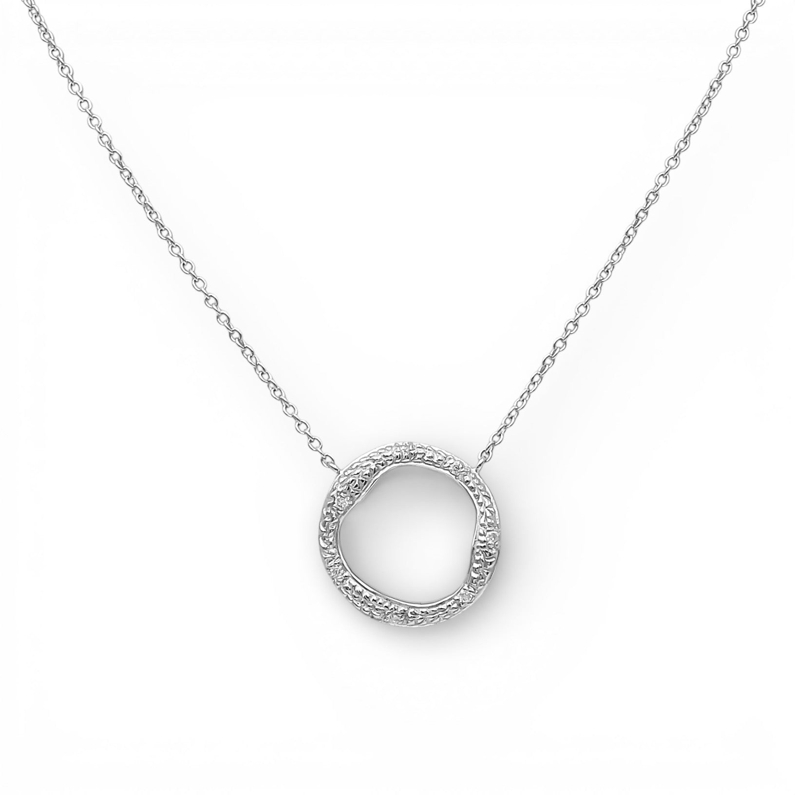 Colier Moissanite Loop Argint