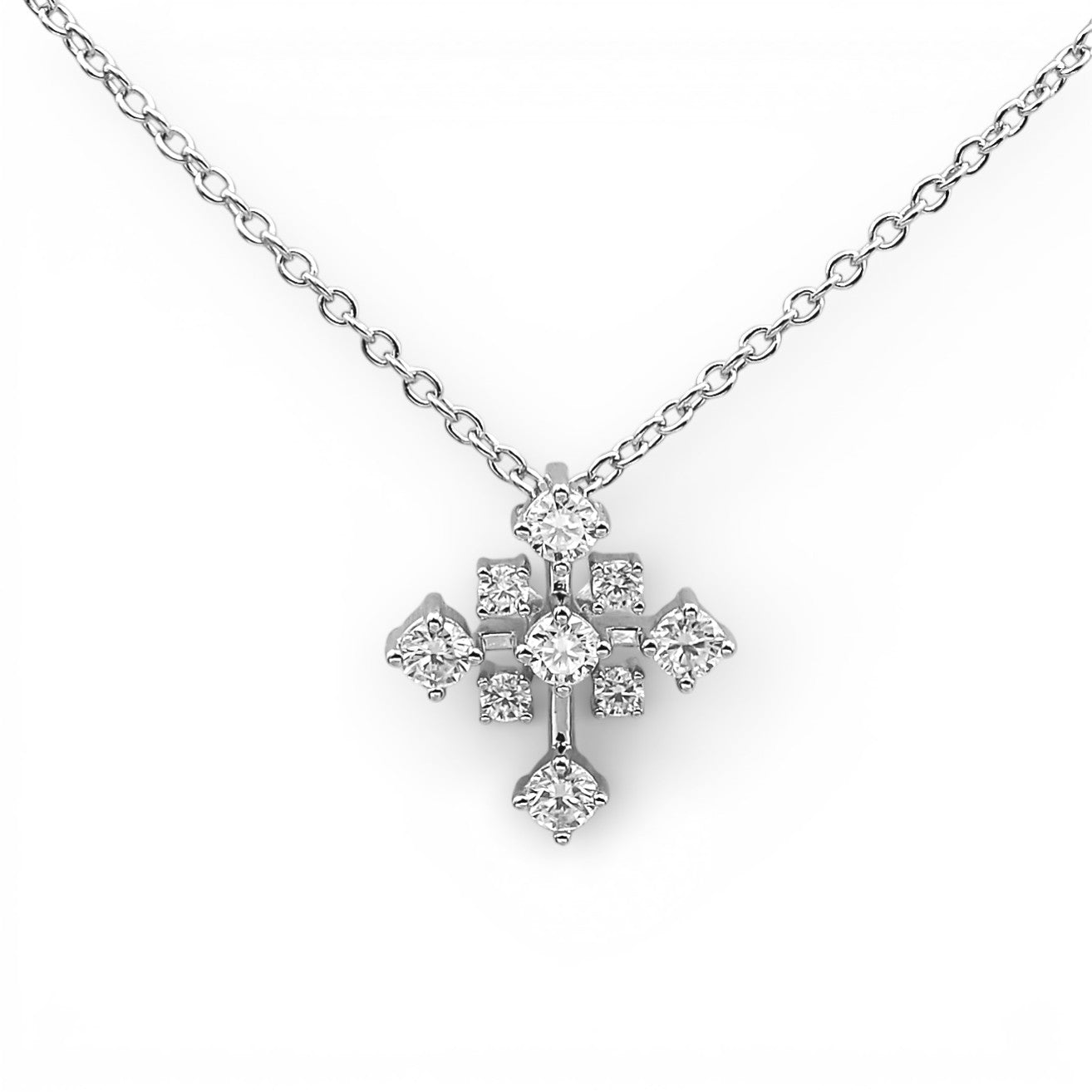 Colier Moissanite Stone Church Argint