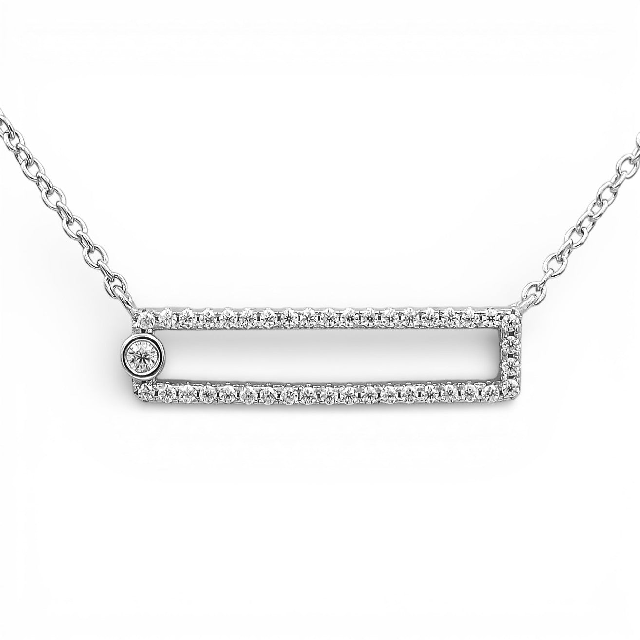 Colier Moissanite Argint