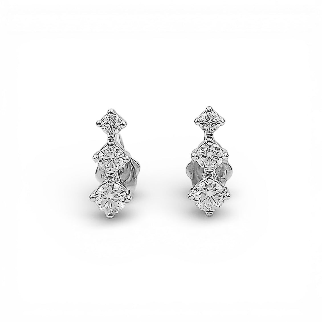Cercei Moissanite Argint