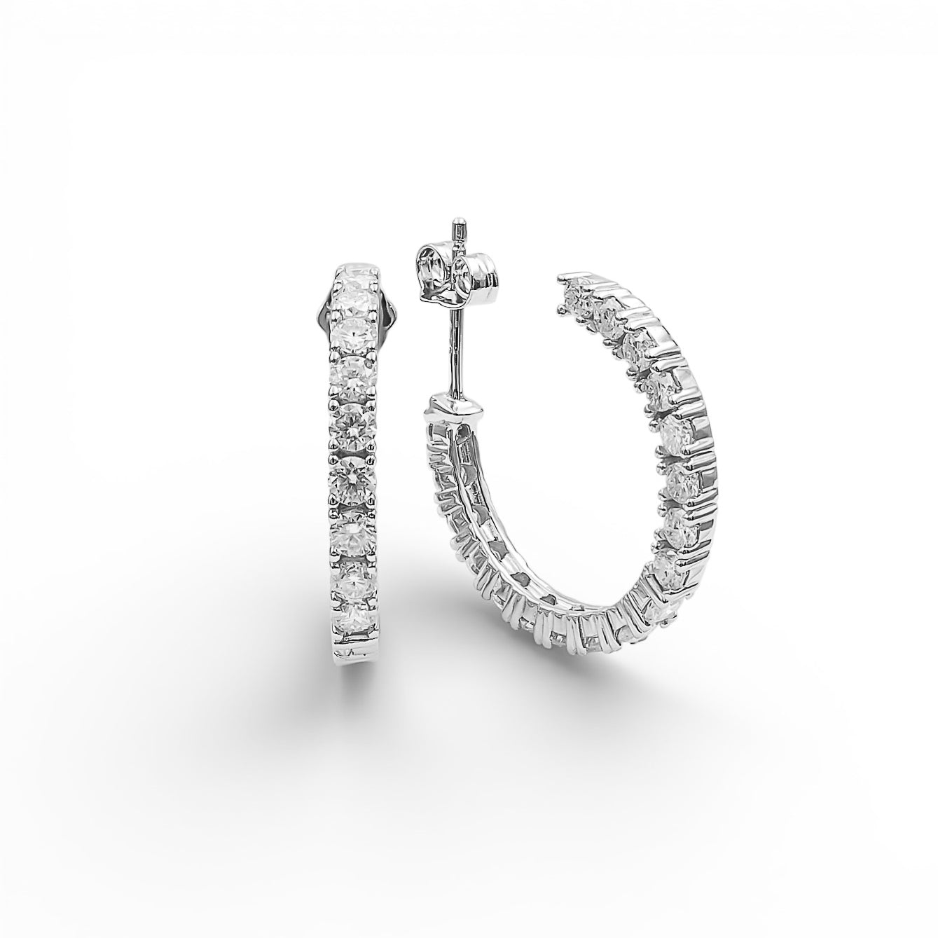Cercei Moissanite Argint