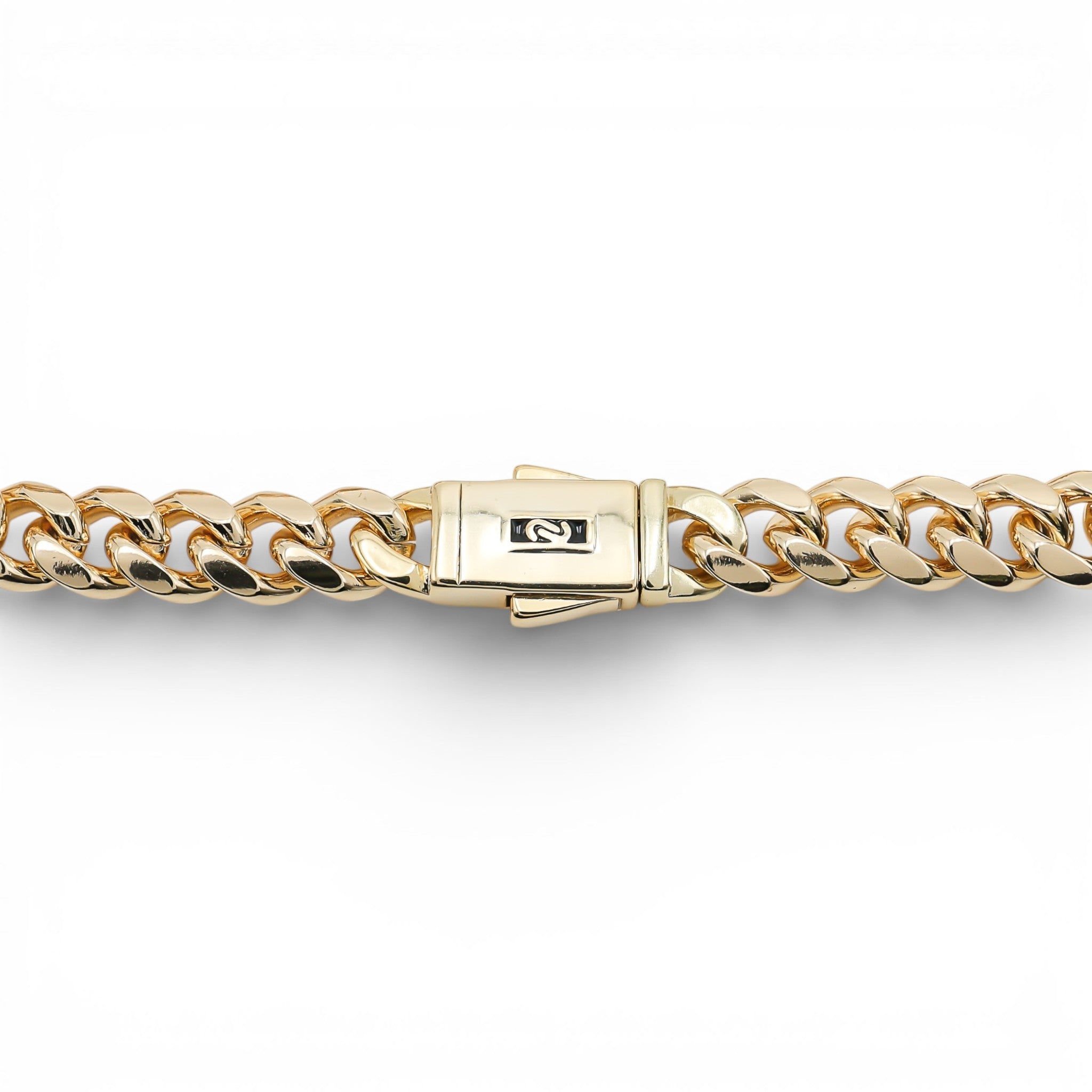 Brățară Cuban Monaco No Stones 8mm Placată cu Aur