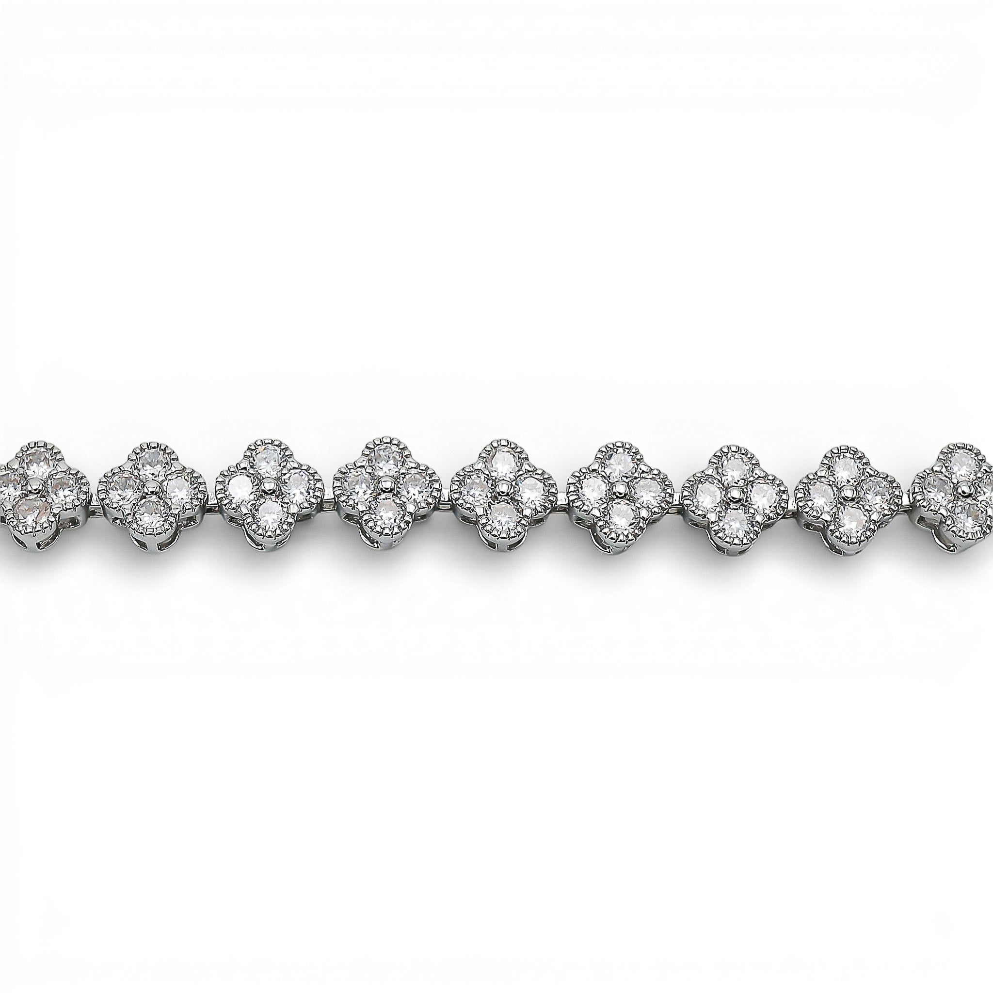 Colier Tennis Trifoi Placat cu Aur