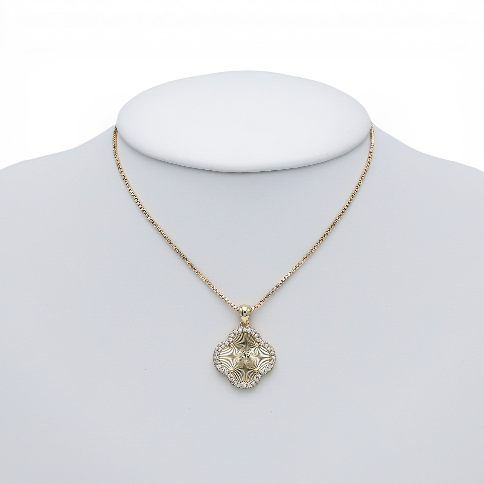 Colier A Clover Placat cu Aur