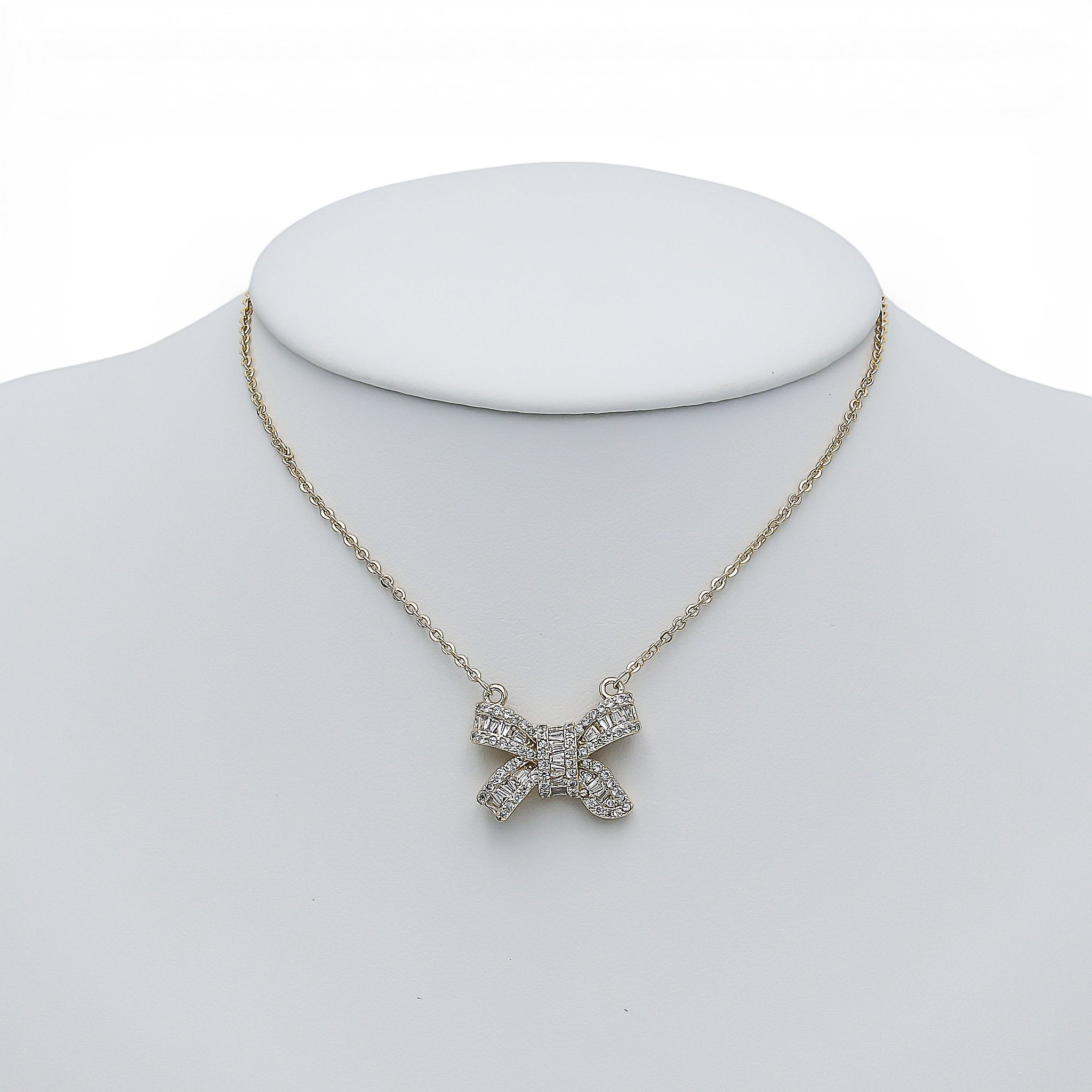 Colier Big Bow Placat cu Aur