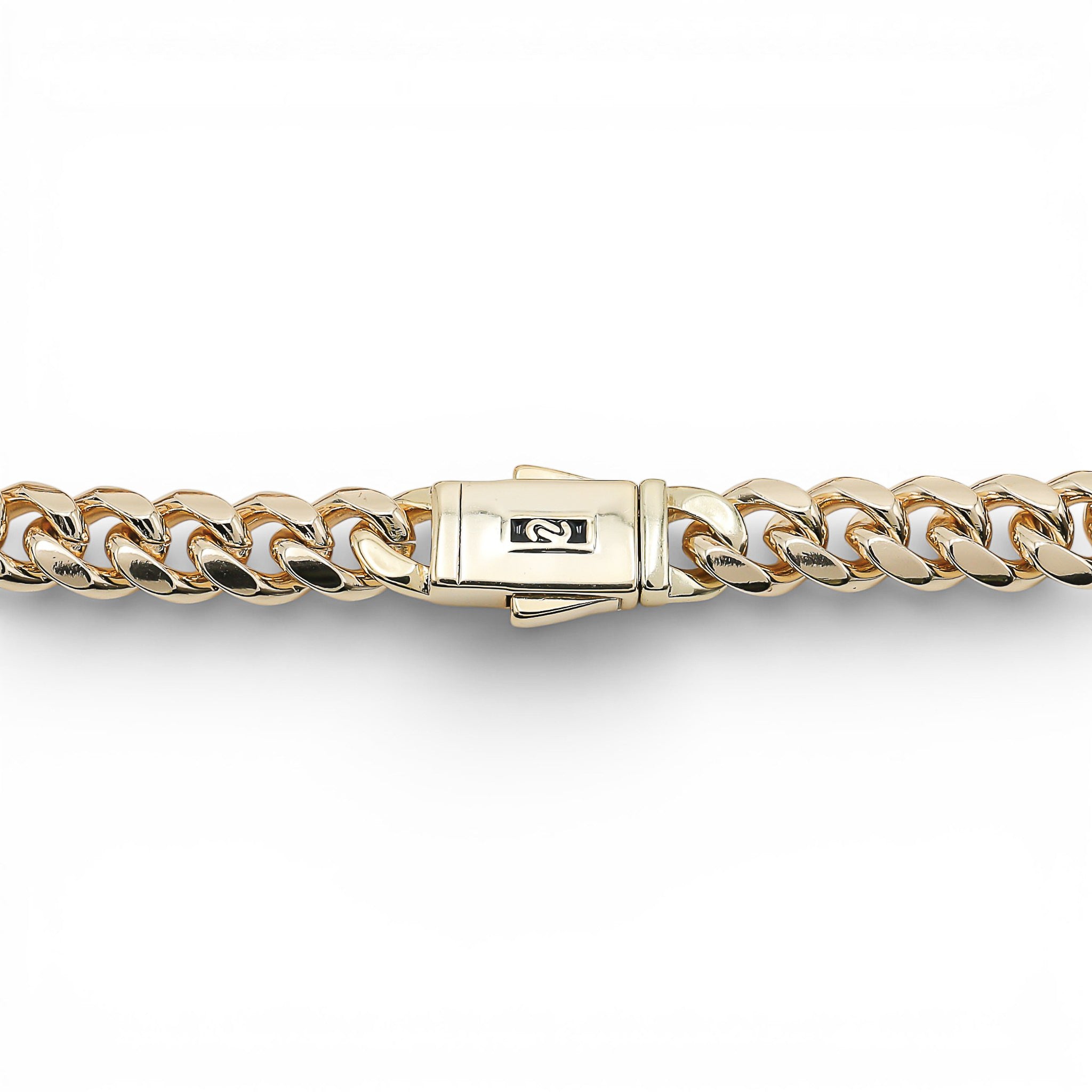 Colier Cuban Monaco No Stones 8mm Placat cu Aur