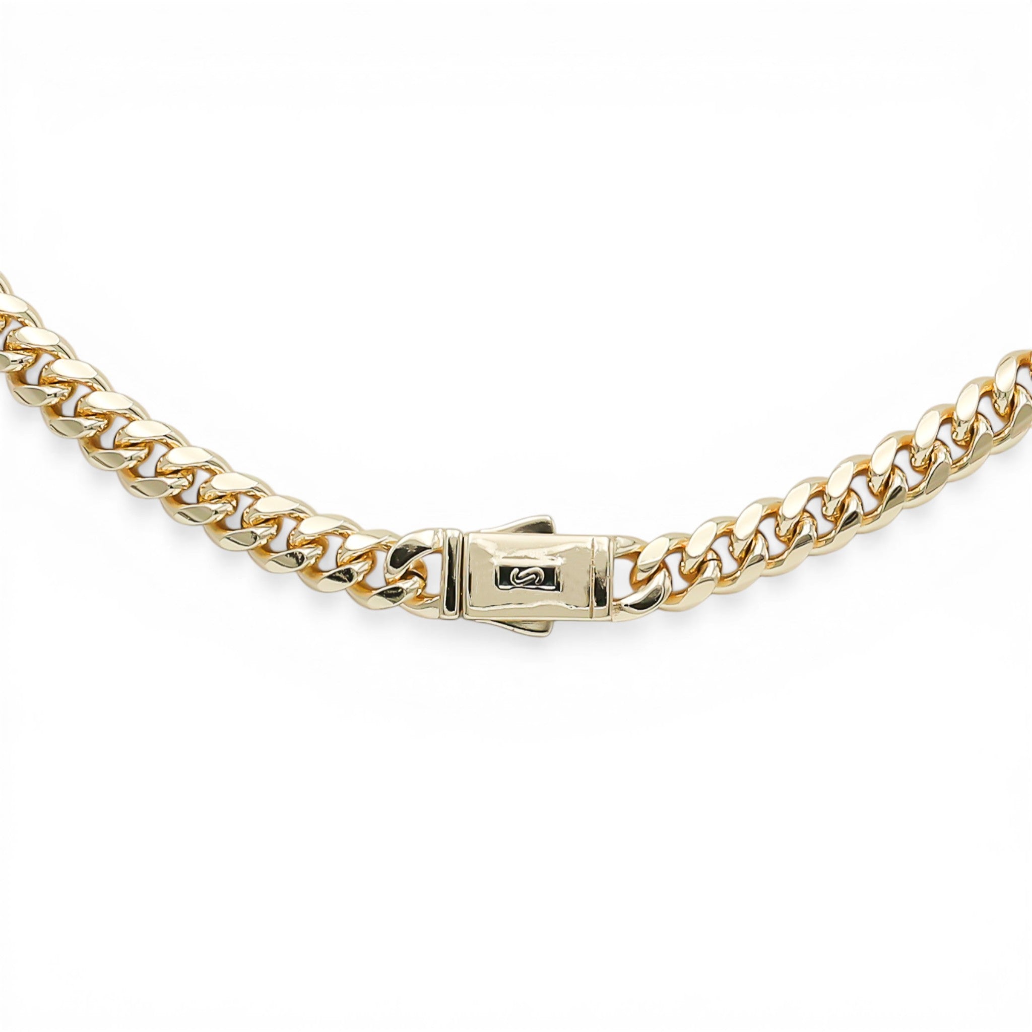 Colier Cuban Monaco No Stones 6mm Placat cu Aur