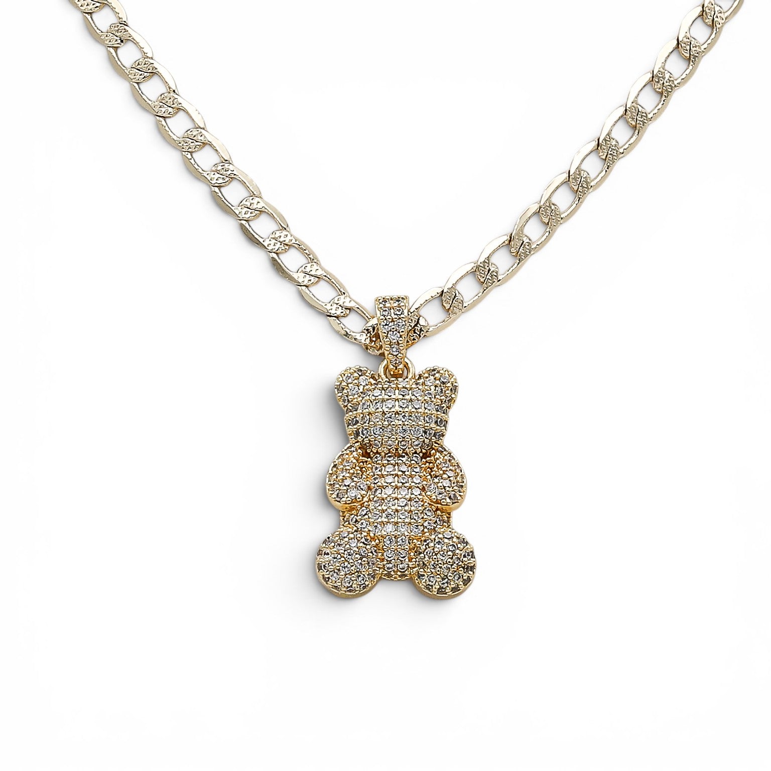 Colier Crystal Teddy Gold 2