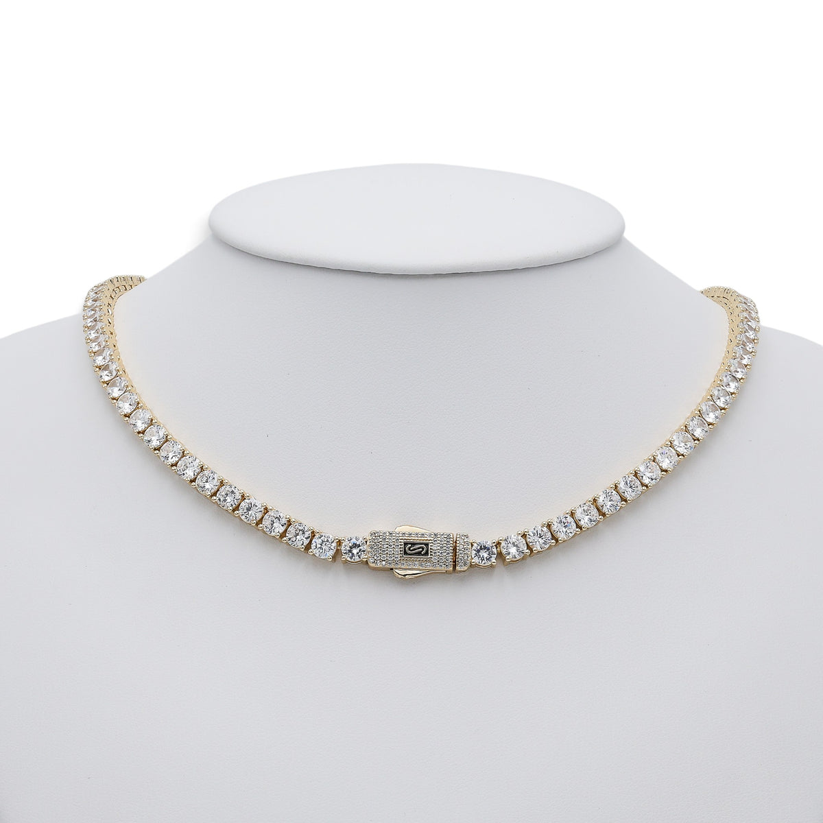 Colier Tennis Monaco Gold Placat cu Aur Galben
