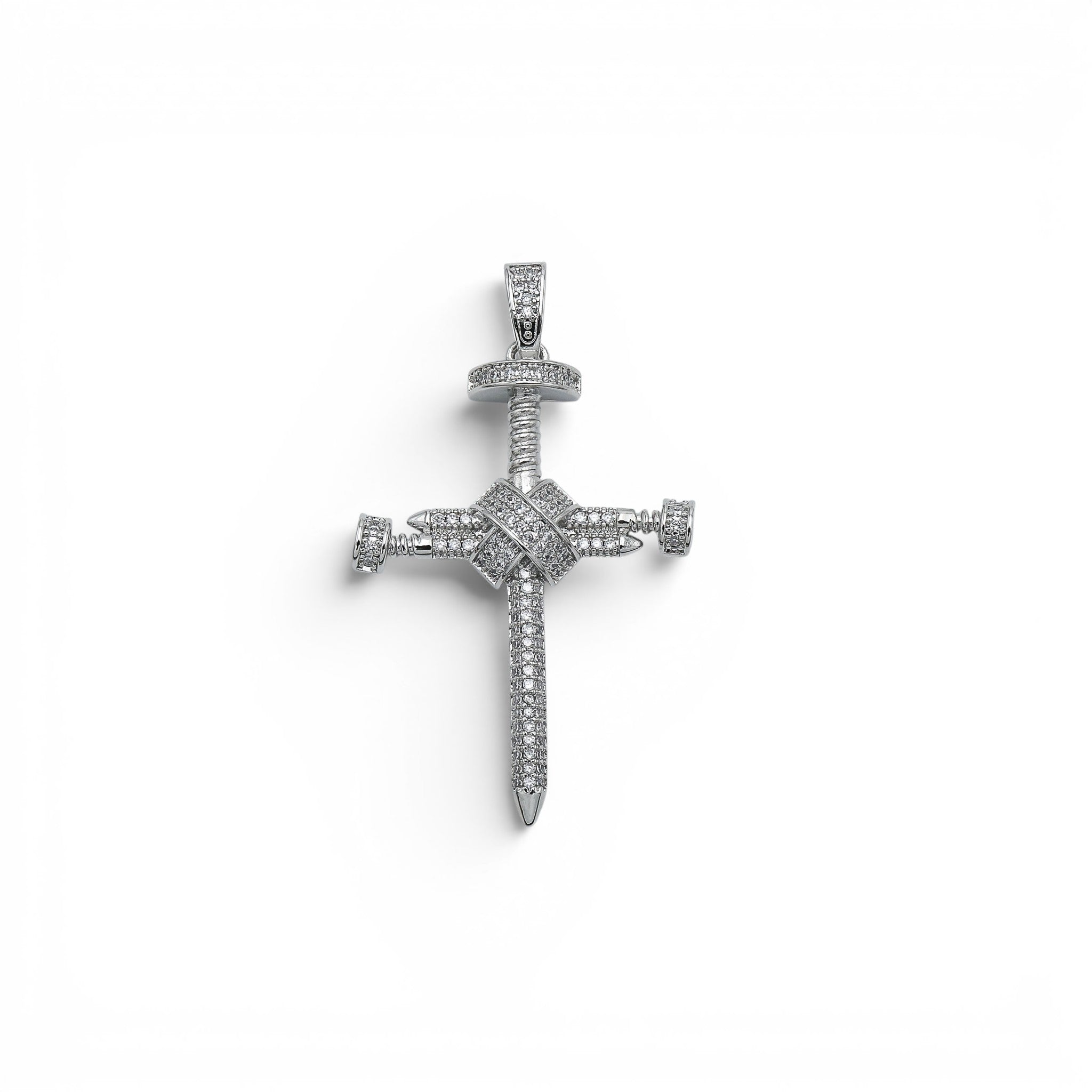 Pandantiv Imperial Nail Cross Argintiu