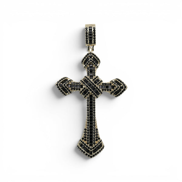 Pandantiv Royal Cross Noir Placat cu Aur Galben