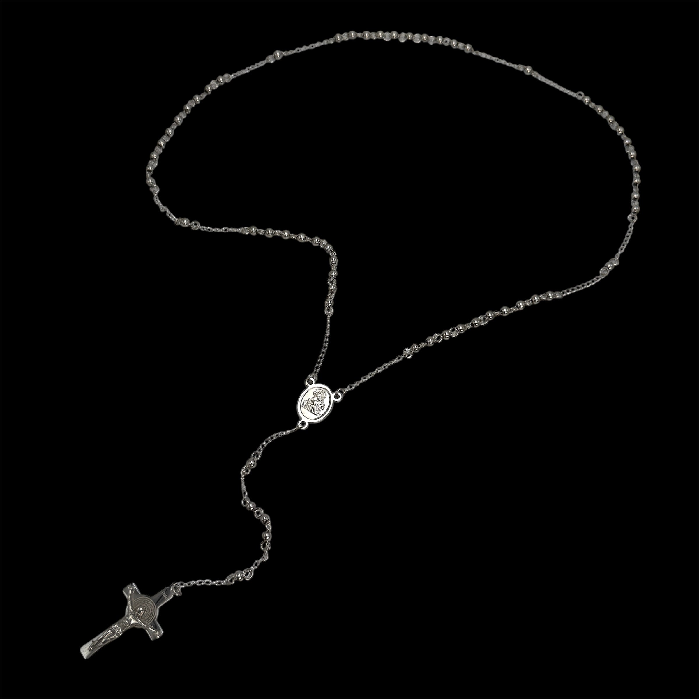 Colier Rozariu God Love Silver Placat cu Aur