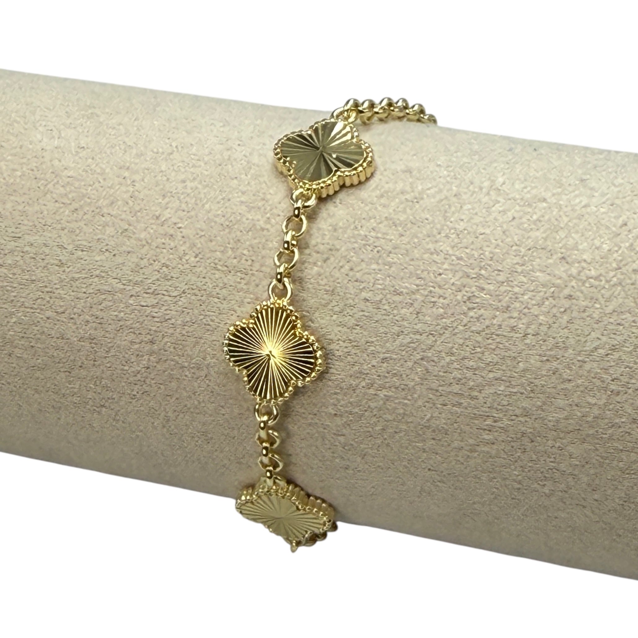 Brățară Trifoi Placată cu Aur