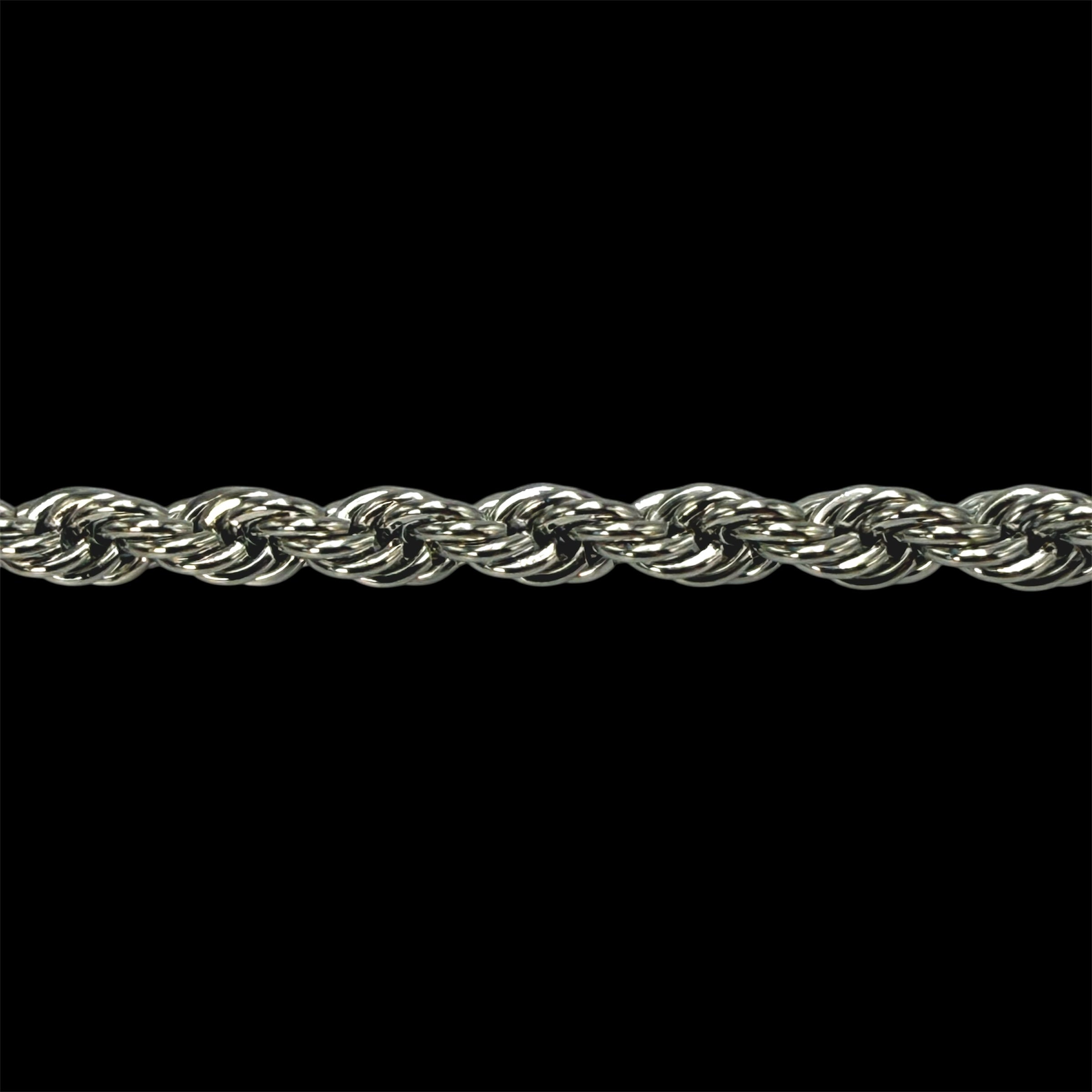 Brățară Rope Monaco Placată cu Aur Alb