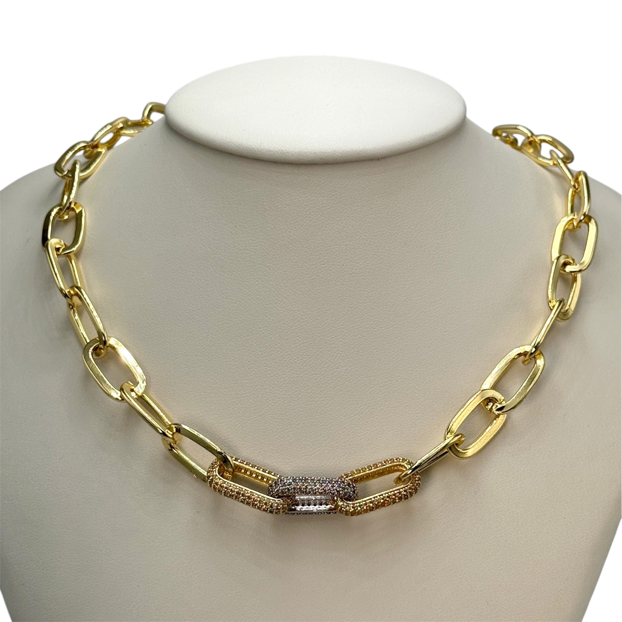 Colier Stephany Plus Placat cu Aur