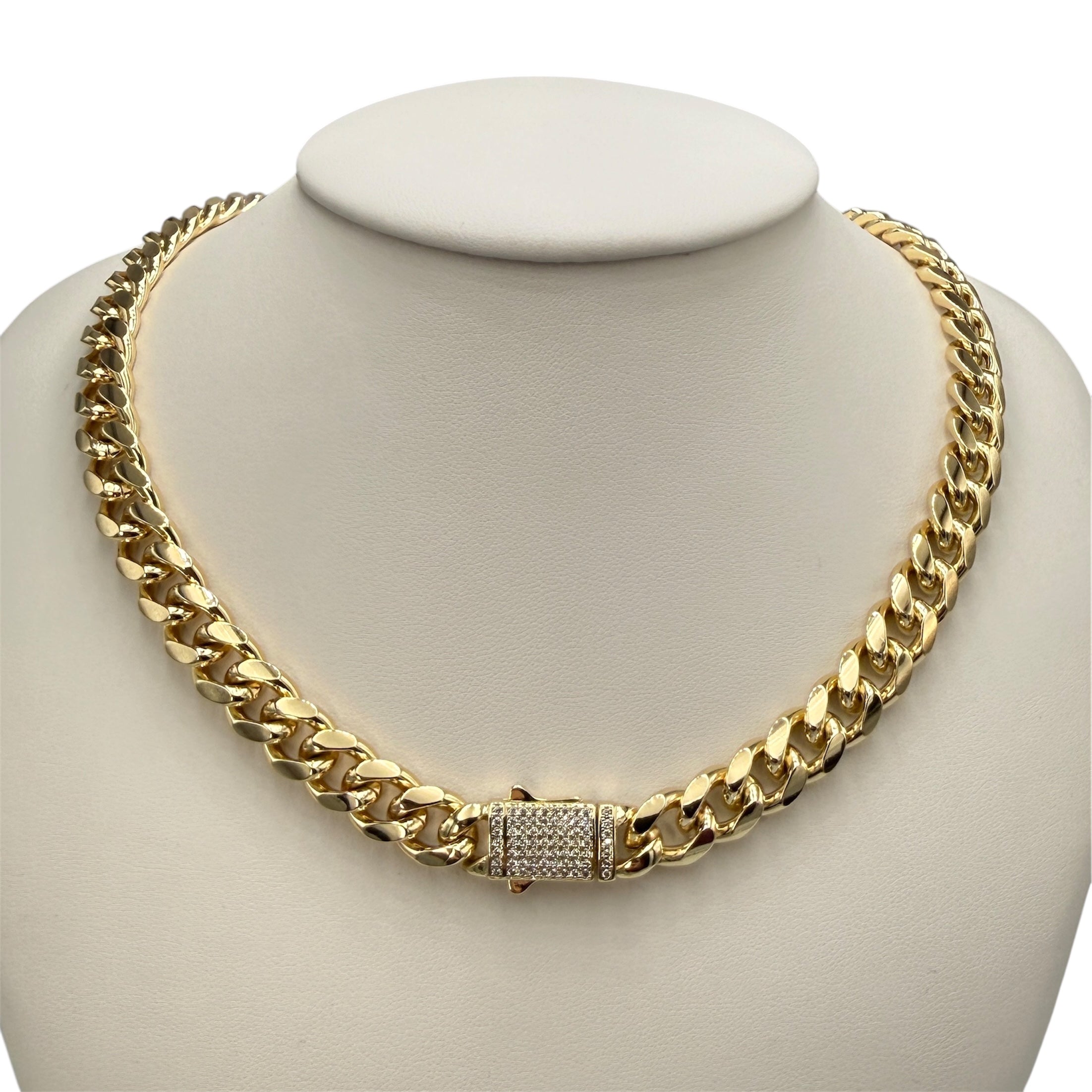 Colier Cuban 10mm Placat cu Aur