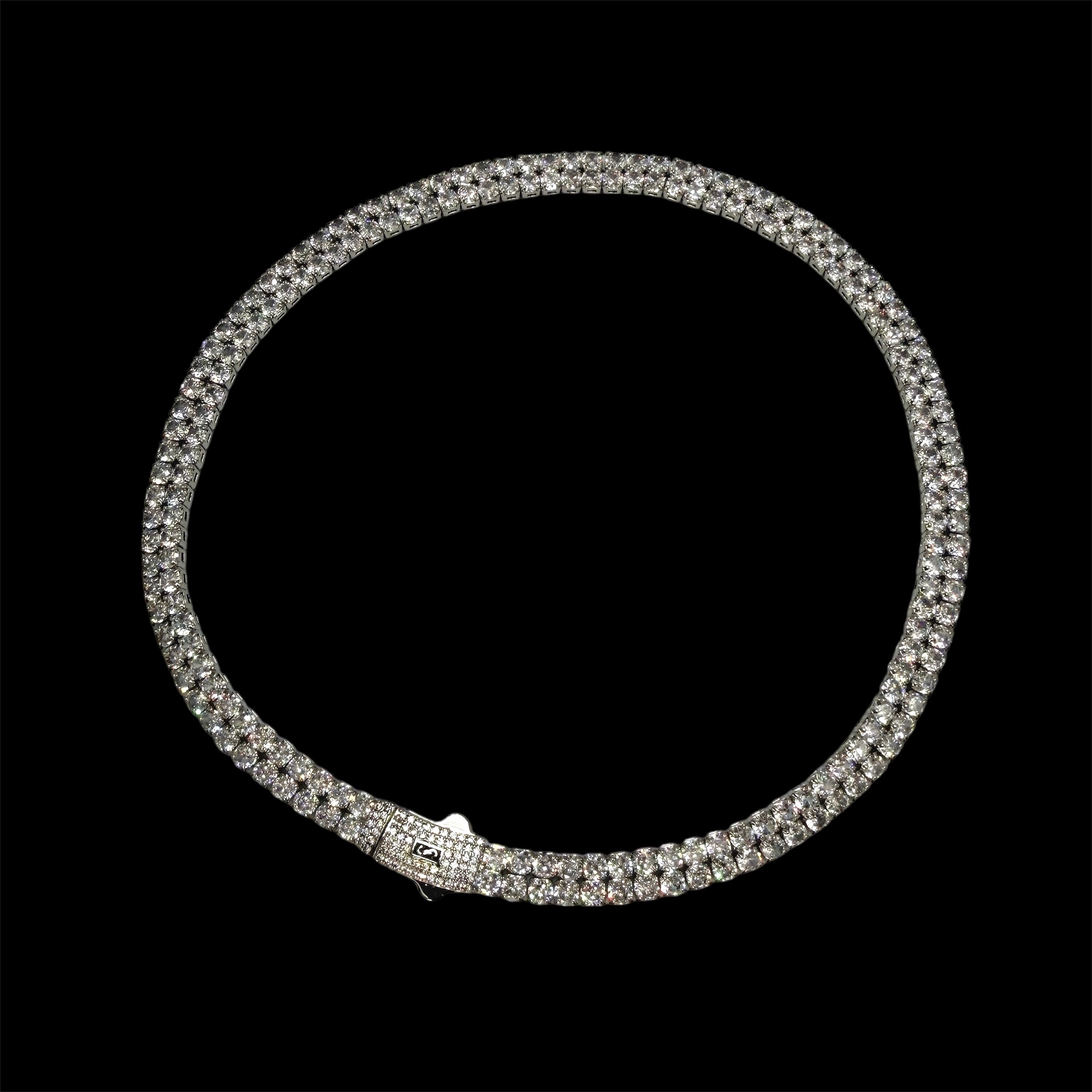 Colier Double Tennis Monaco Placat cu Aur