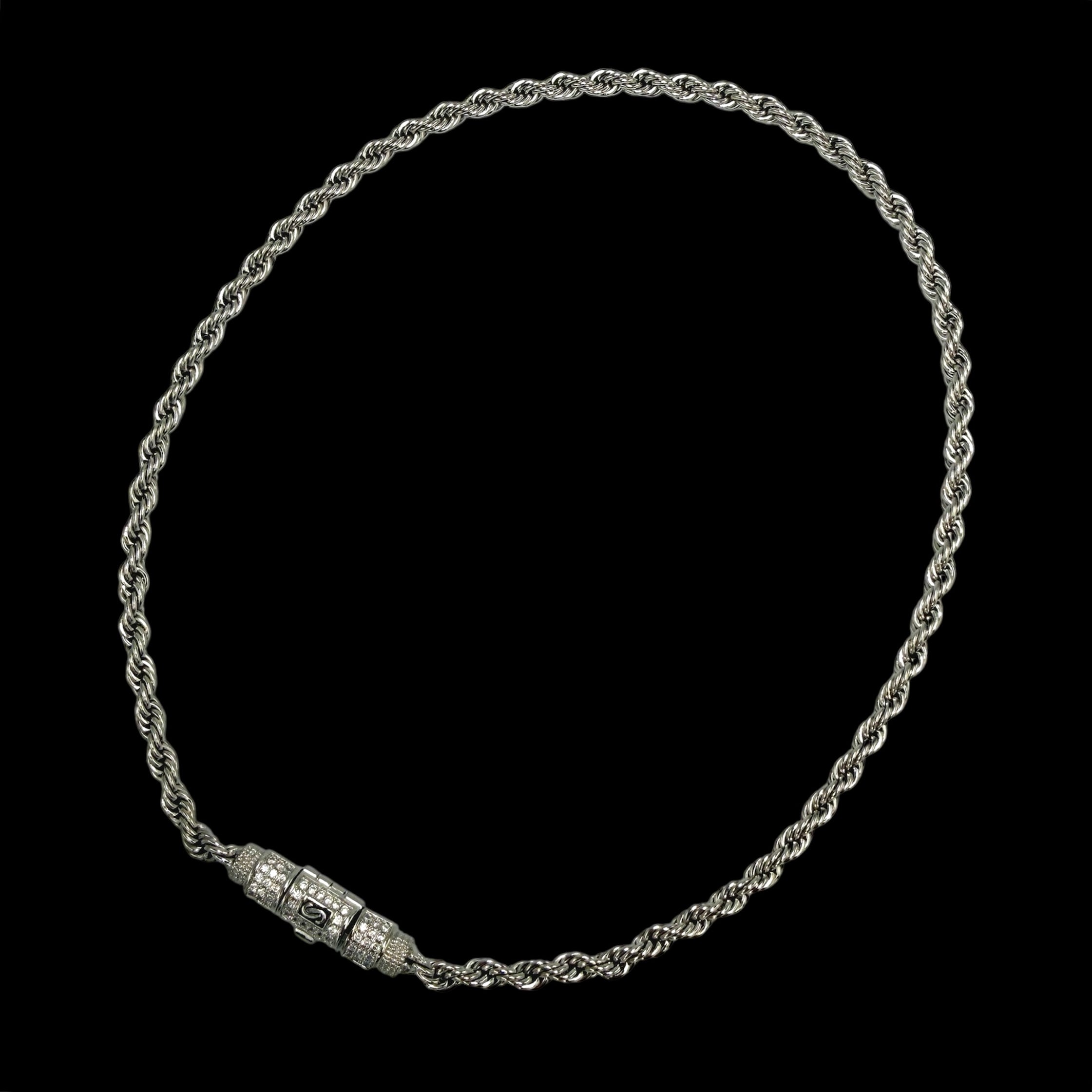 Colier Rope Monaco Placat cu Aur Alb